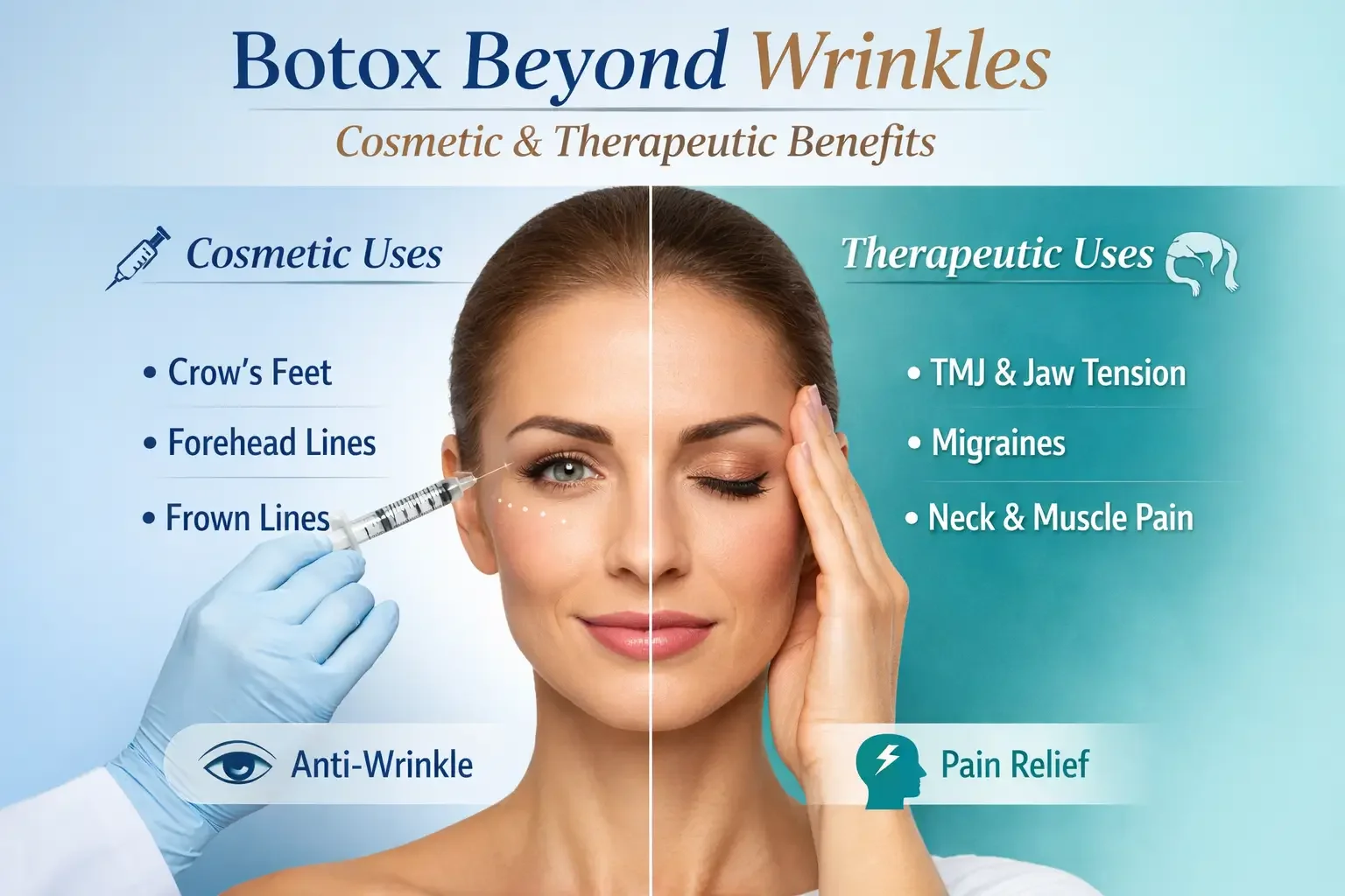 Botox Beyond Wrinkles: Cosmetic and Therapeutic Benefits