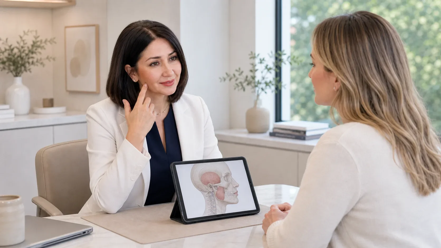 Physician consultation for jaw clenching and TMJ Botox in Walnut Creek
