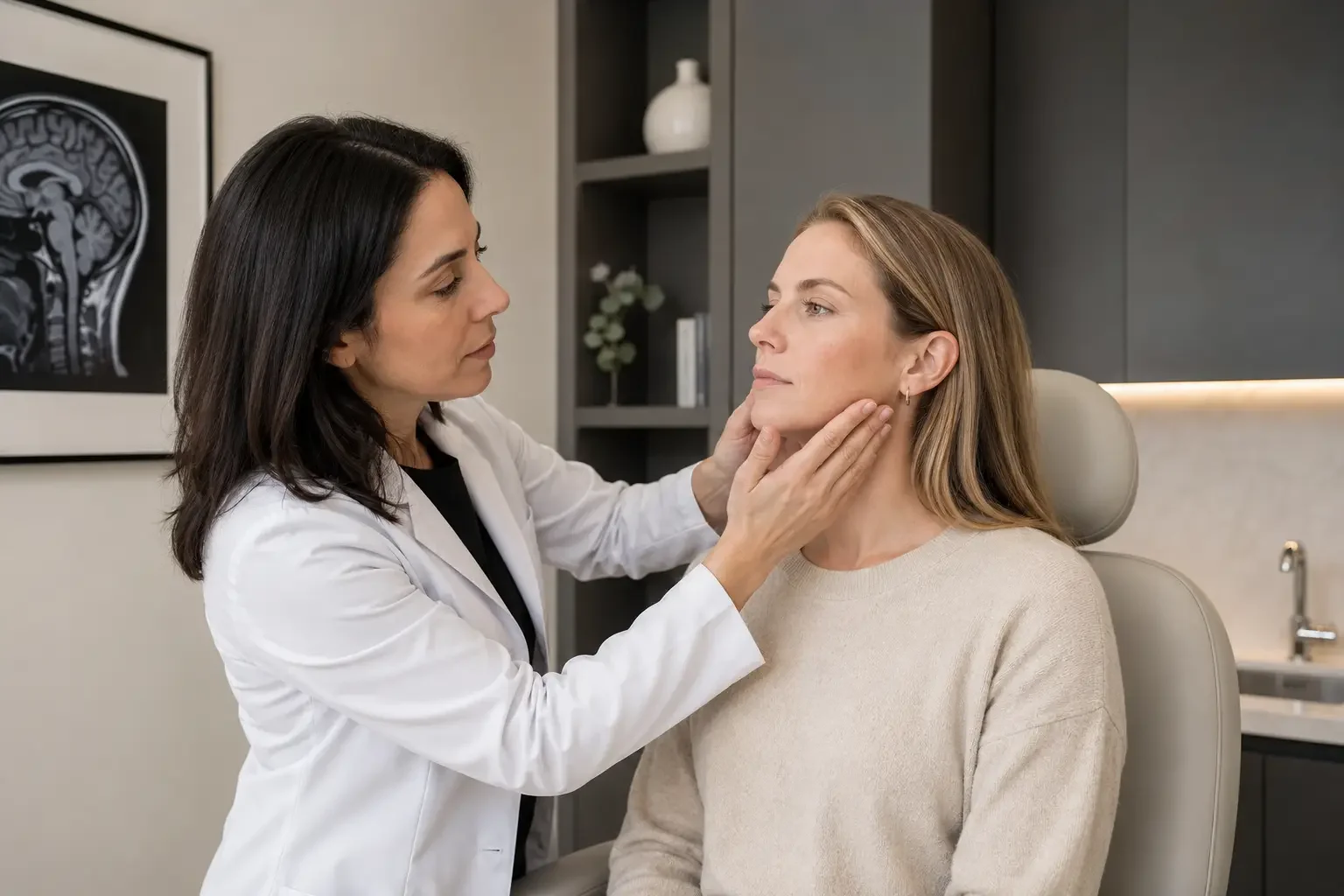 TMJ muscle strength evaluation at NeuroBeauty