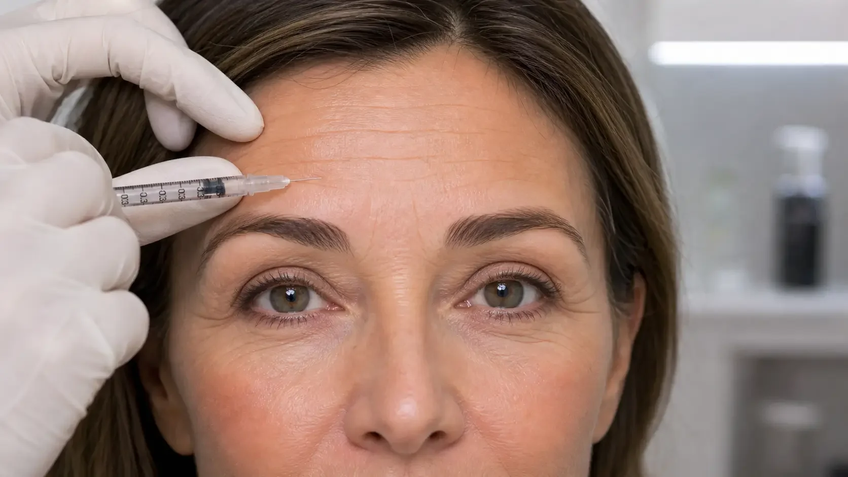Physician-performed three-area upper face Botox for forehead lines, frown lines, and crow’s feet at NeuroBeauty Clinic in Walnut Creek
