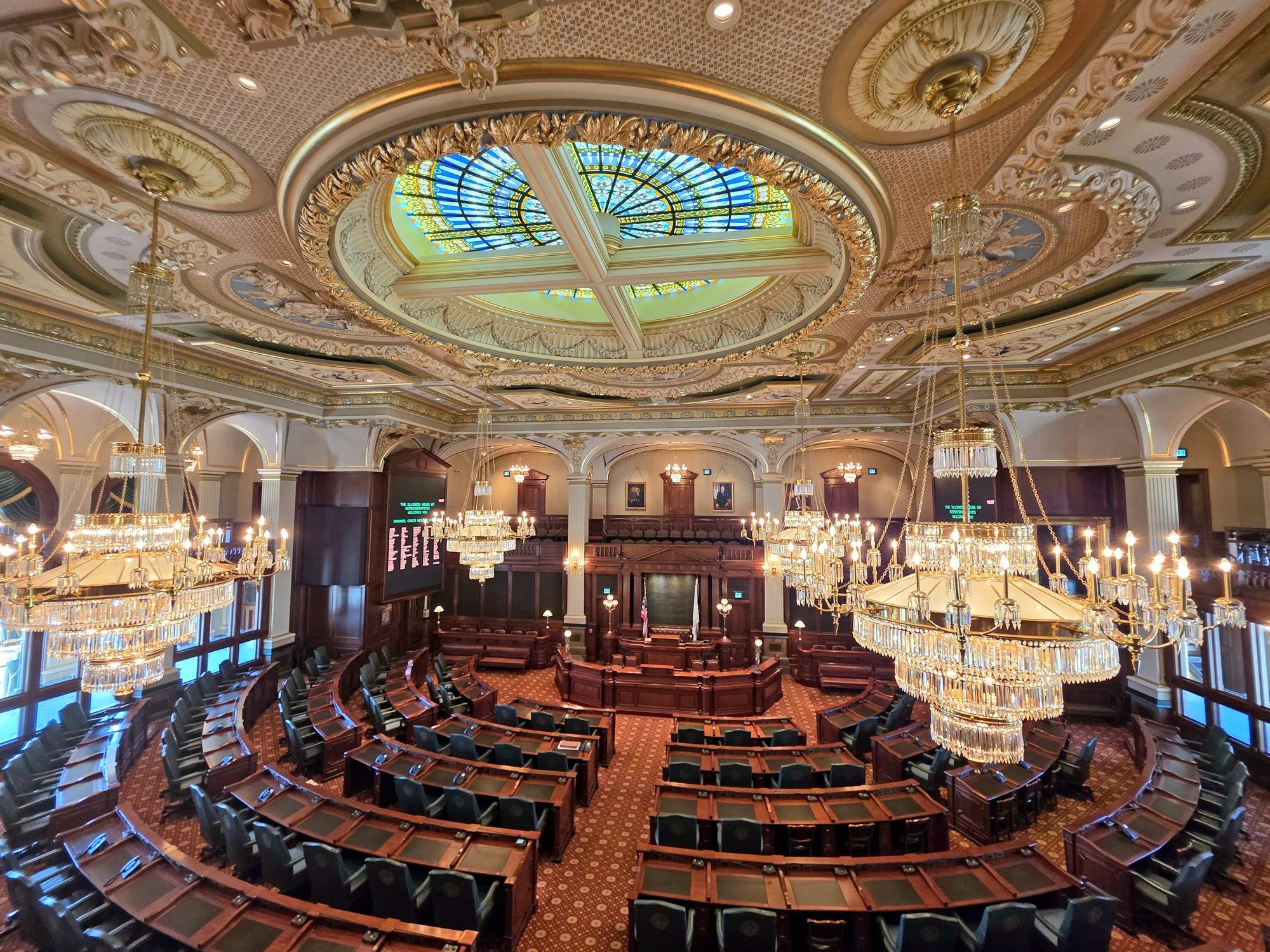Illinois House Floor from the House Gallery.