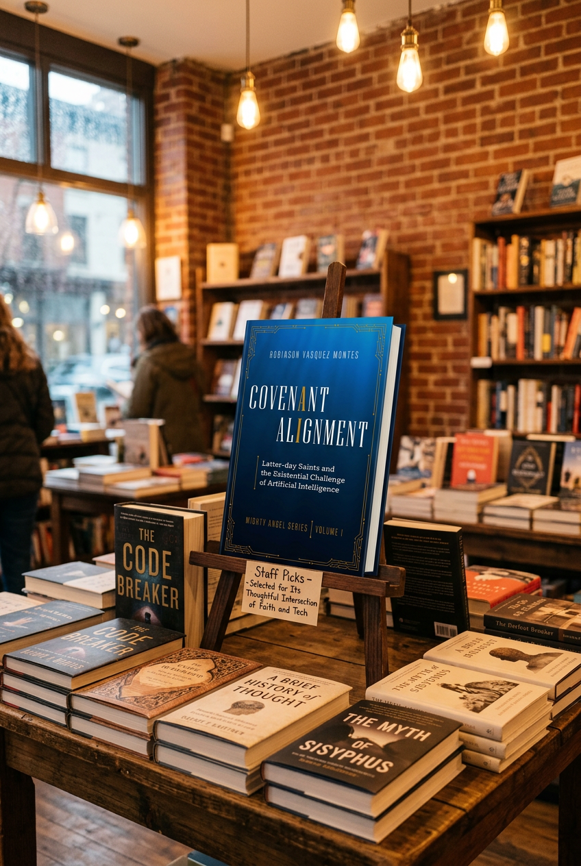 Covenant Alignment book mockup — angled cover display