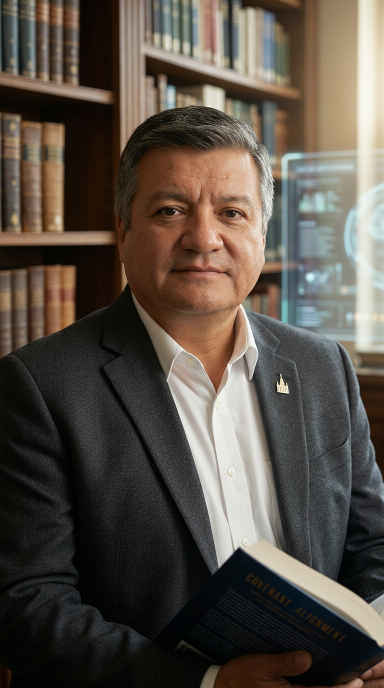 Robinson Vasquez Montes bridges Latter-day Saint covenant theology and AI alignment. International attorney, safety training leader, and author of Covenant Alignment and Prepare My People for the Singularity.