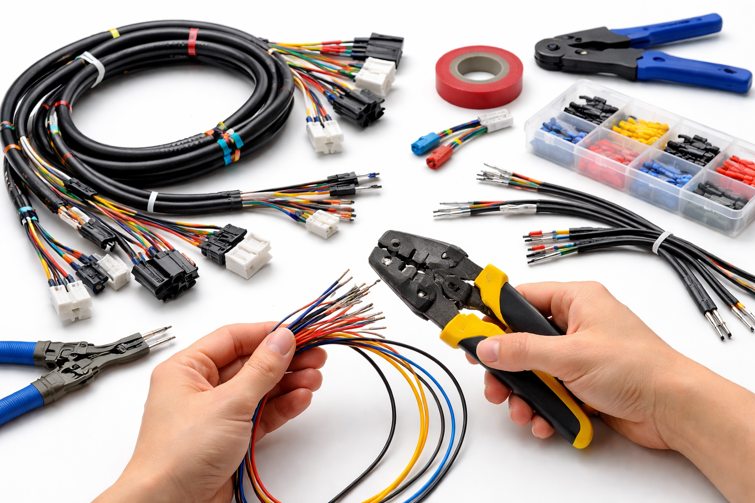 Custom cable assembly and wiring harness preparation for industrial and energy applications
