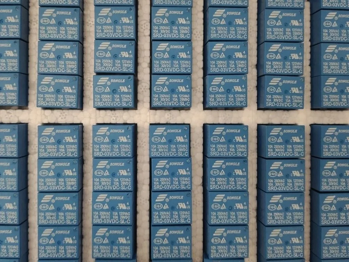 Electronic components supply including relays for industrial control systems