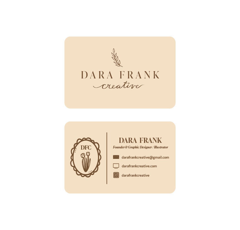 Dara Frank Creative Business cards