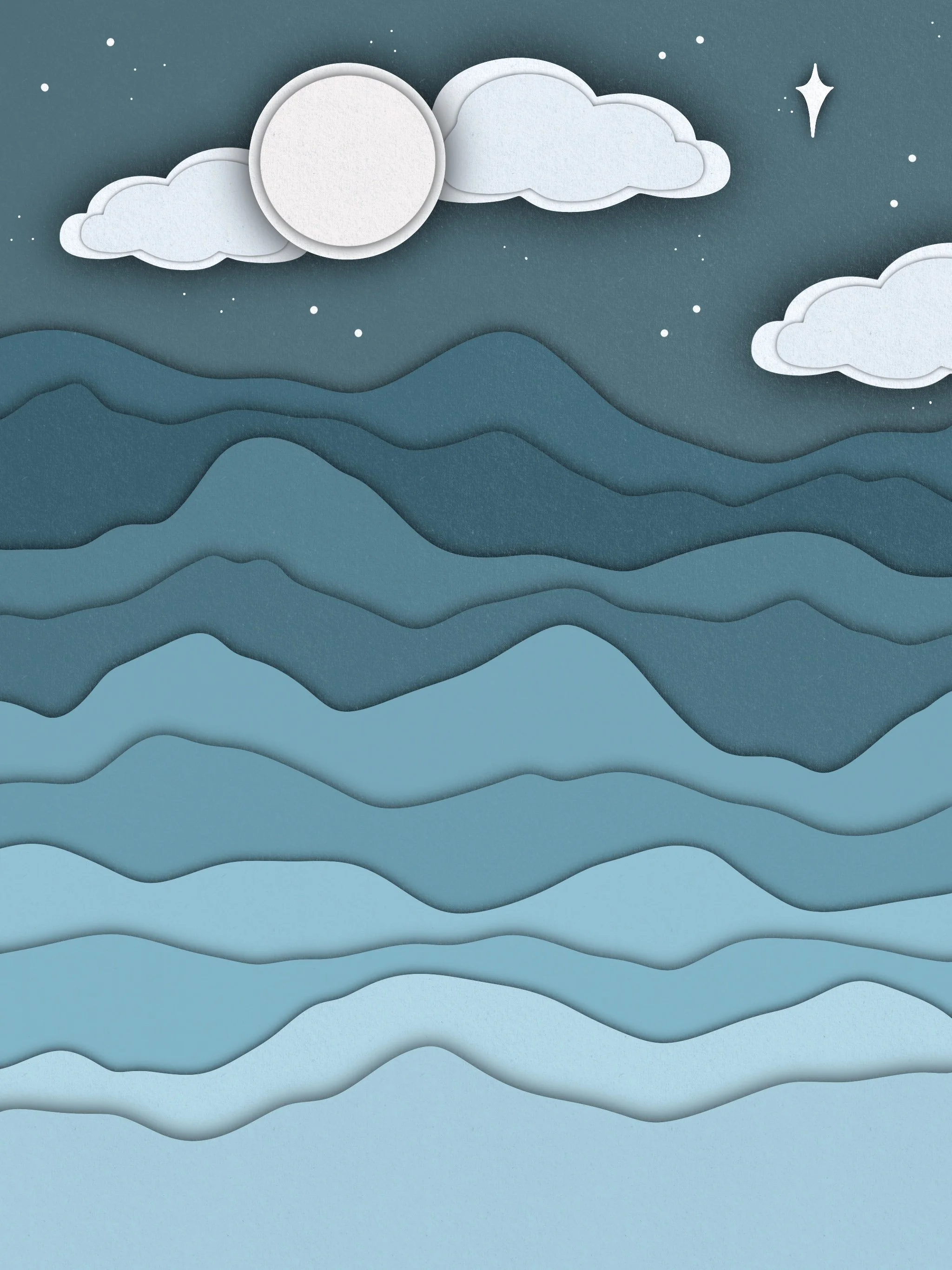 Paper Mountains Digital illustration