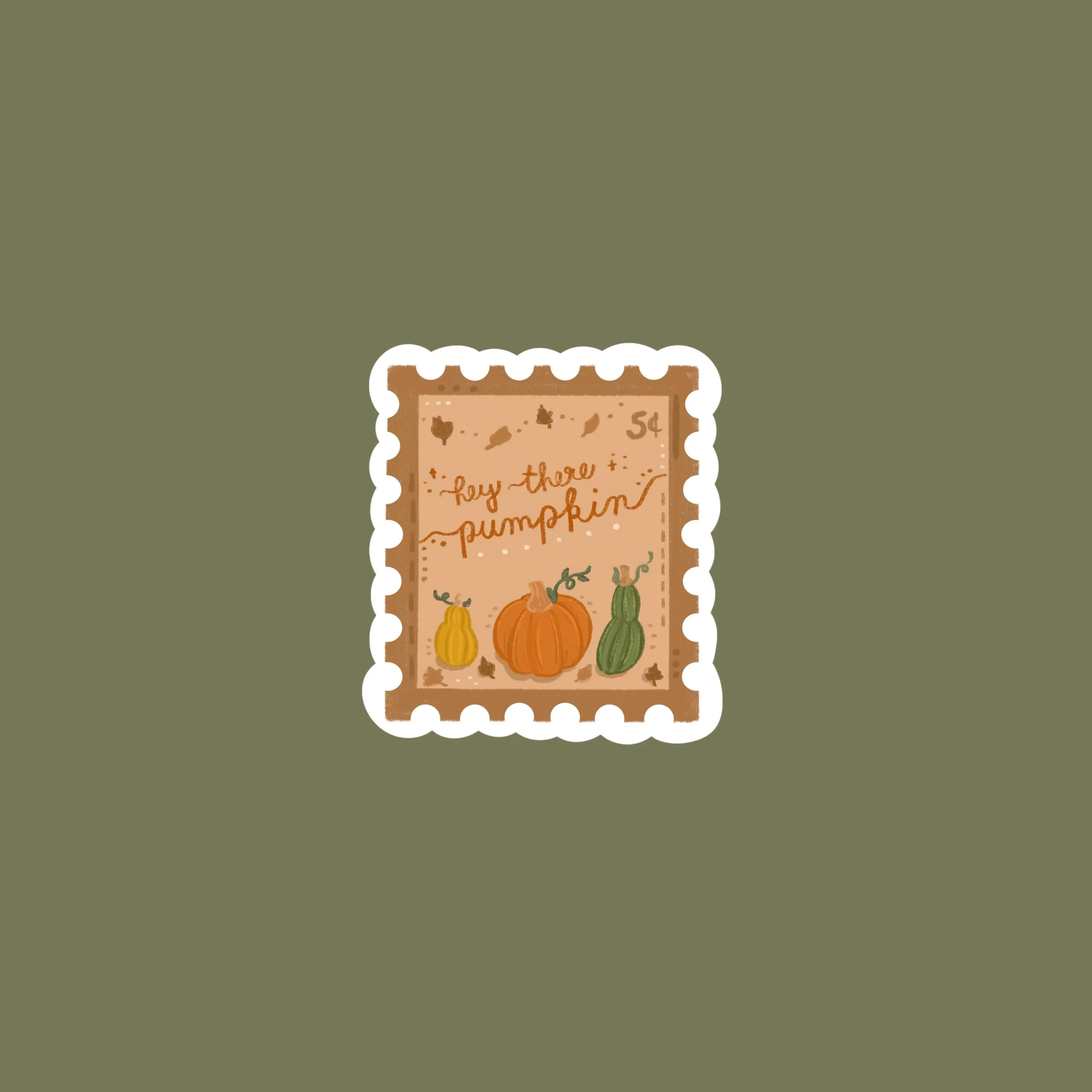 Hey There Pumpkin Stamp Sticker