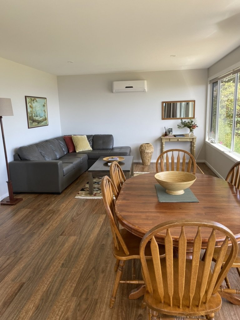 Grevillea Cottage lounge room | Seaside Farm | Accommodation Penguin Tasmania