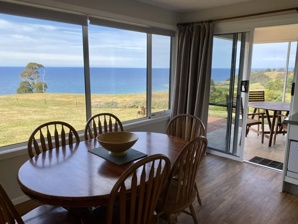 Grevillea Cottage Dining Room | Seaside Farm | Accommodation Penguin Tasmania