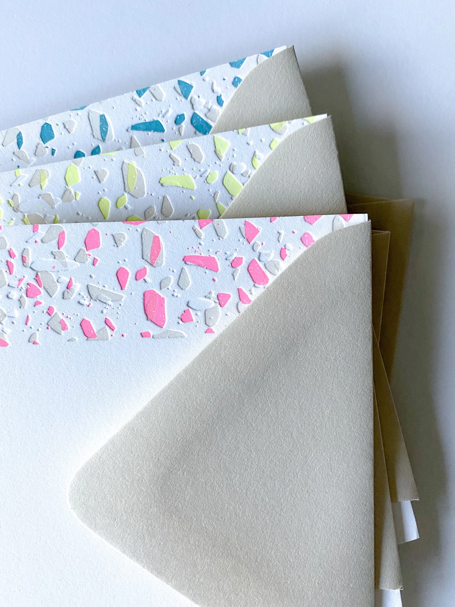 Neon Terrazzo Notecards • Stationery