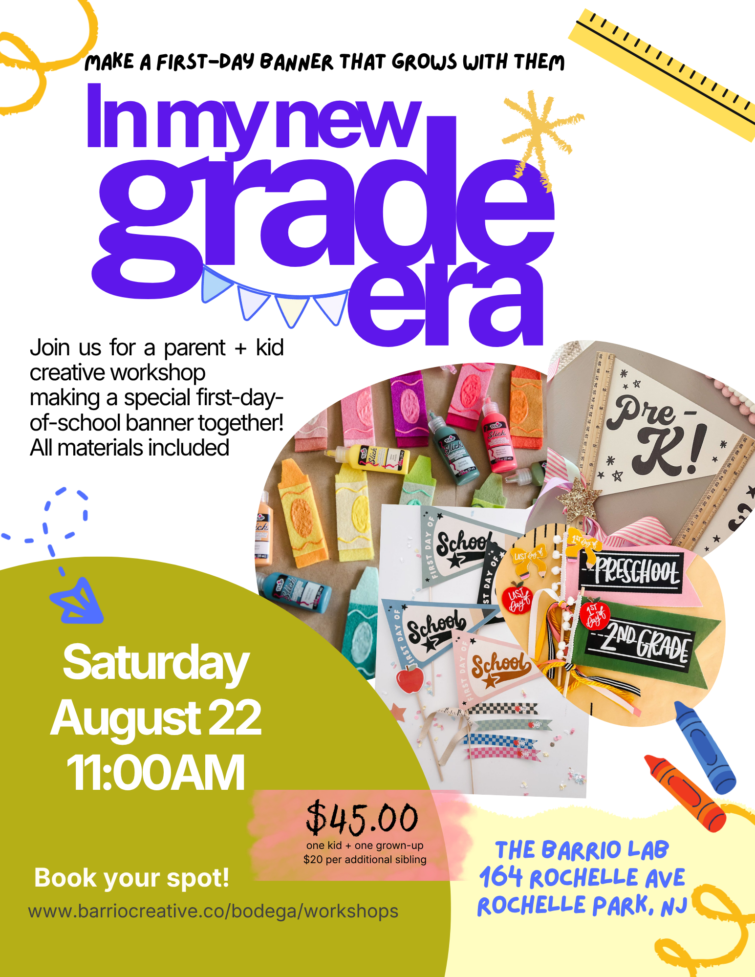 In My New Grade Era • First Day Banner Workshop