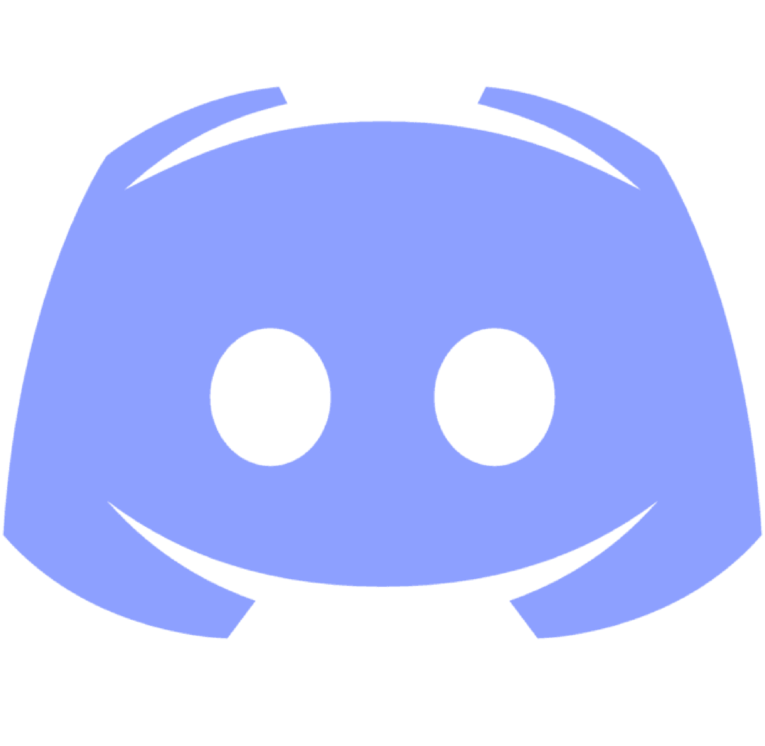 Discord logo with a blue smiling game controller face on a black background.