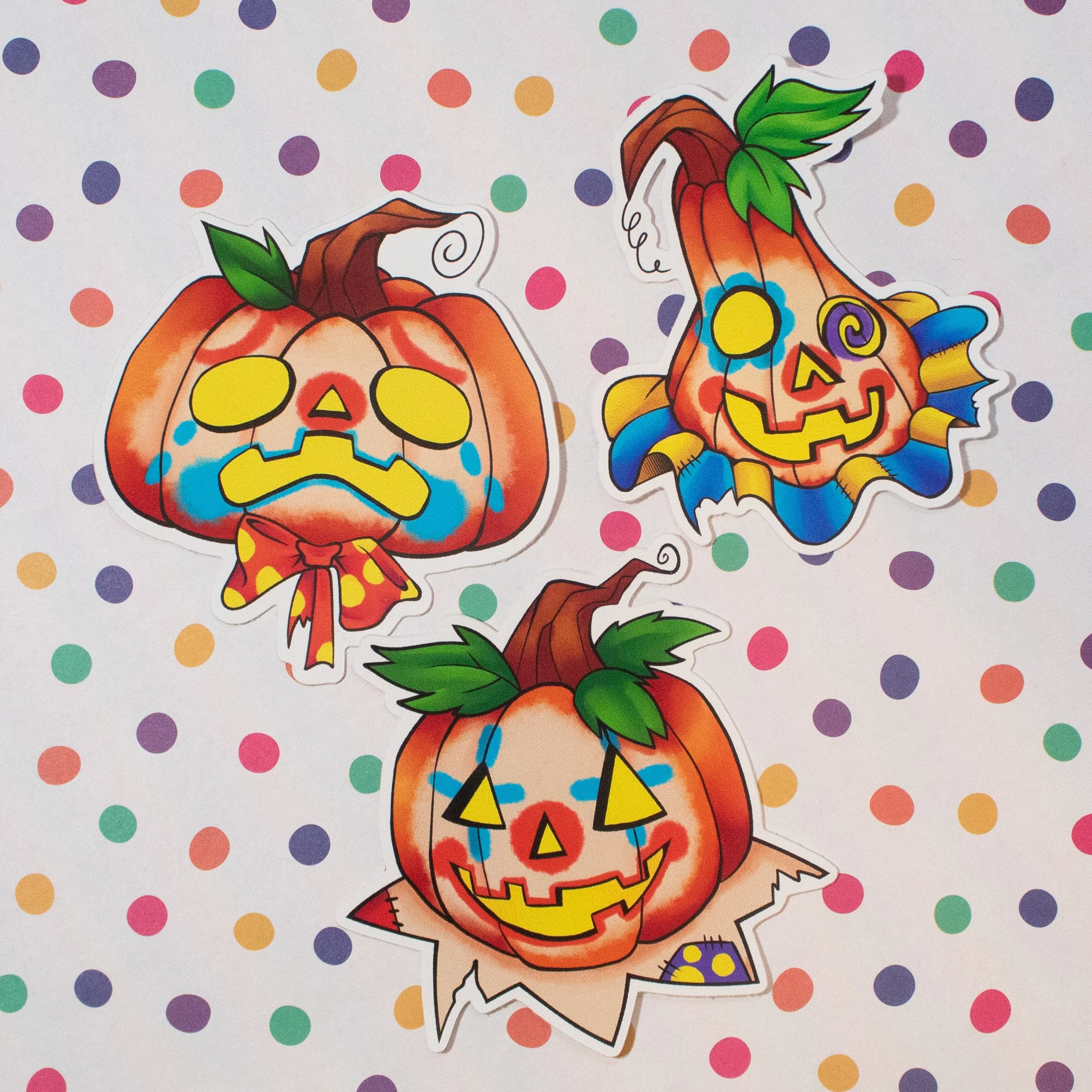 Clown Jack-o-Lanterns 
