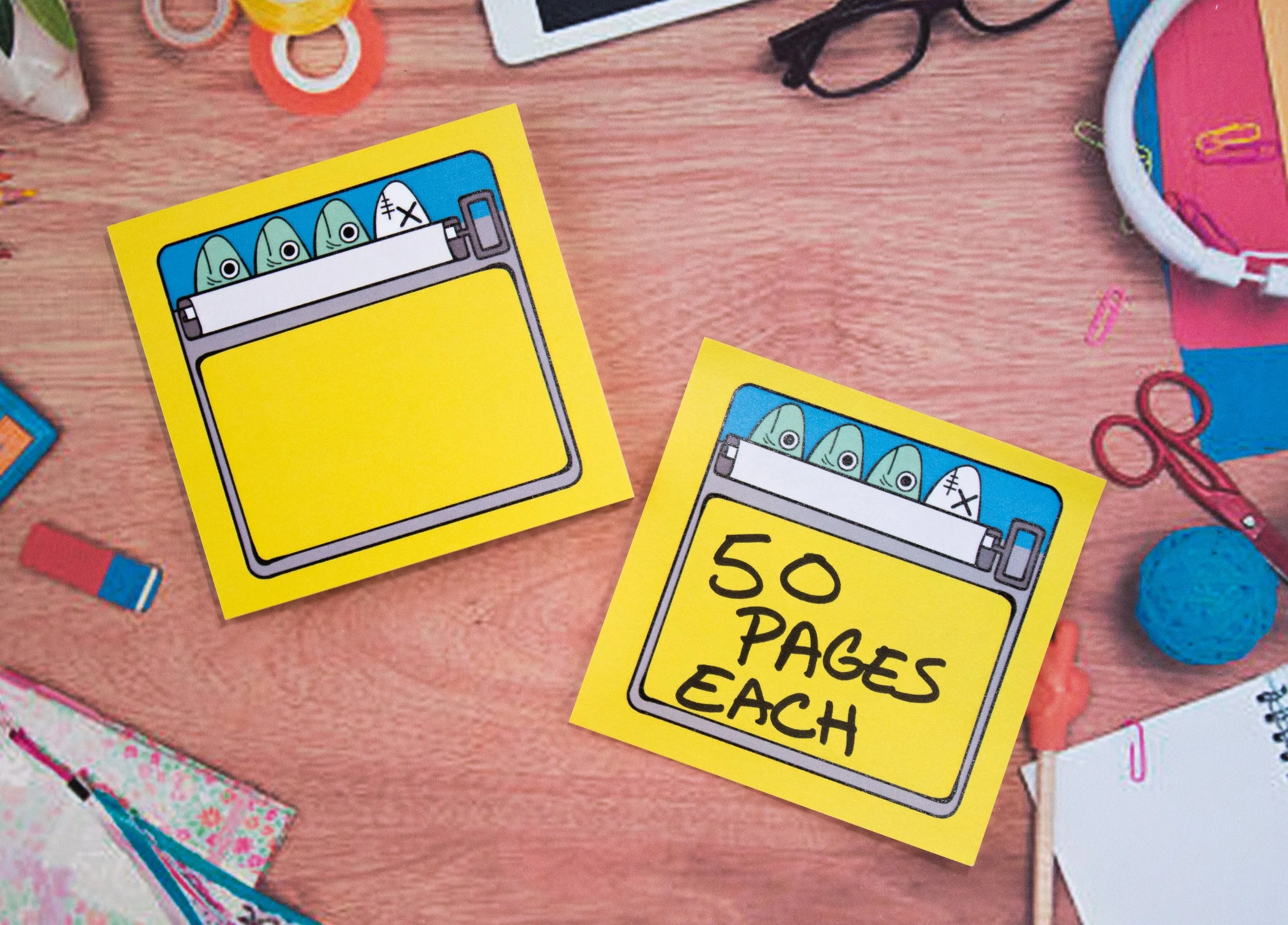 Sardine Tin Sticky Notes 2