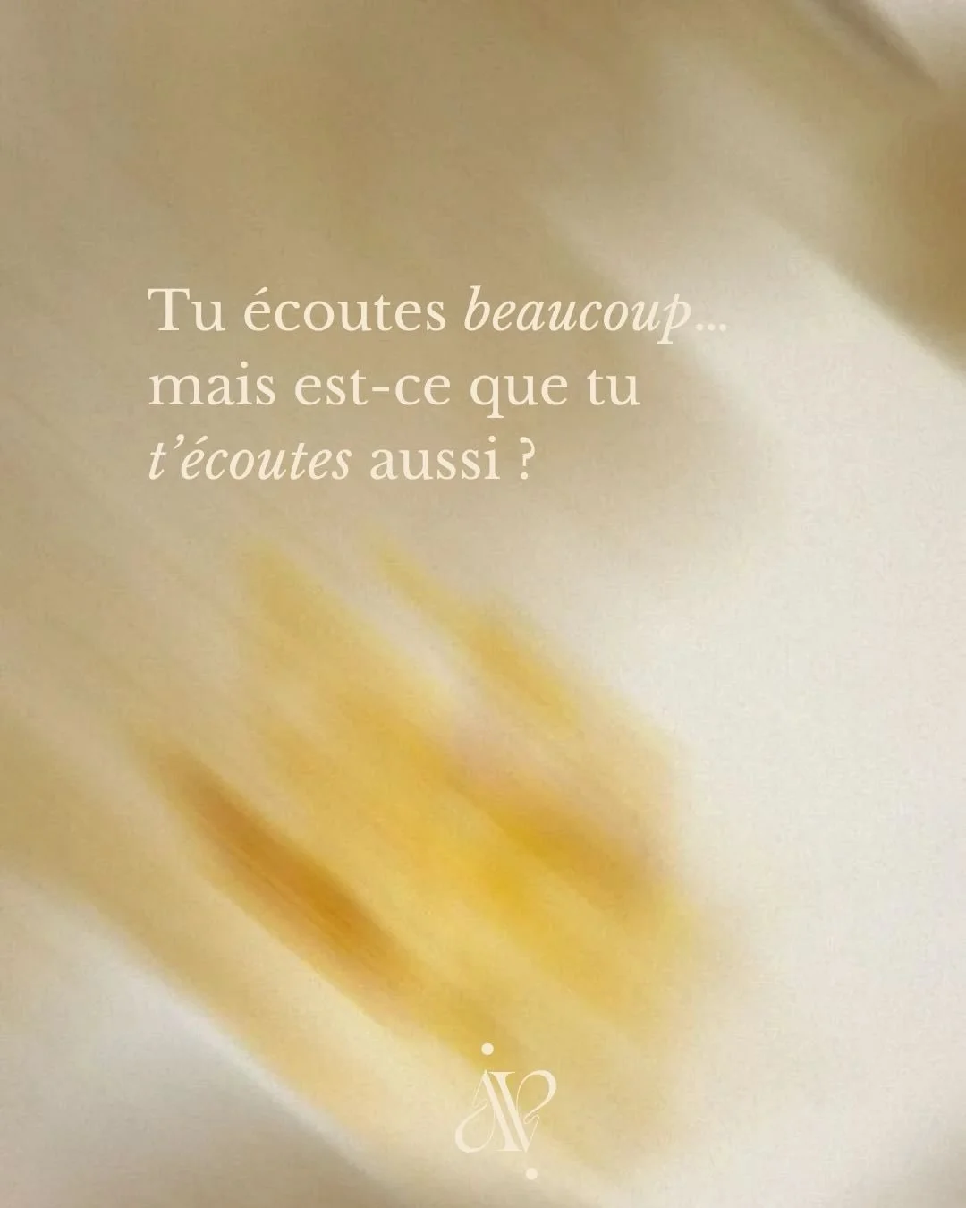 🌿 | Tu es peut-&ecirc;tre quelqu&rsquo;un
qui sait vraiment &eacute;couter.

Tu prends le temps.
Tu comprends.
Tu es pr&eacute;sent(e).

Et c&rsquo;est pr&eacute;cieux.

Mais il y a quelque chose
qu&rsquo;on remarque moins.

Ces moments o&ugrave; tu
