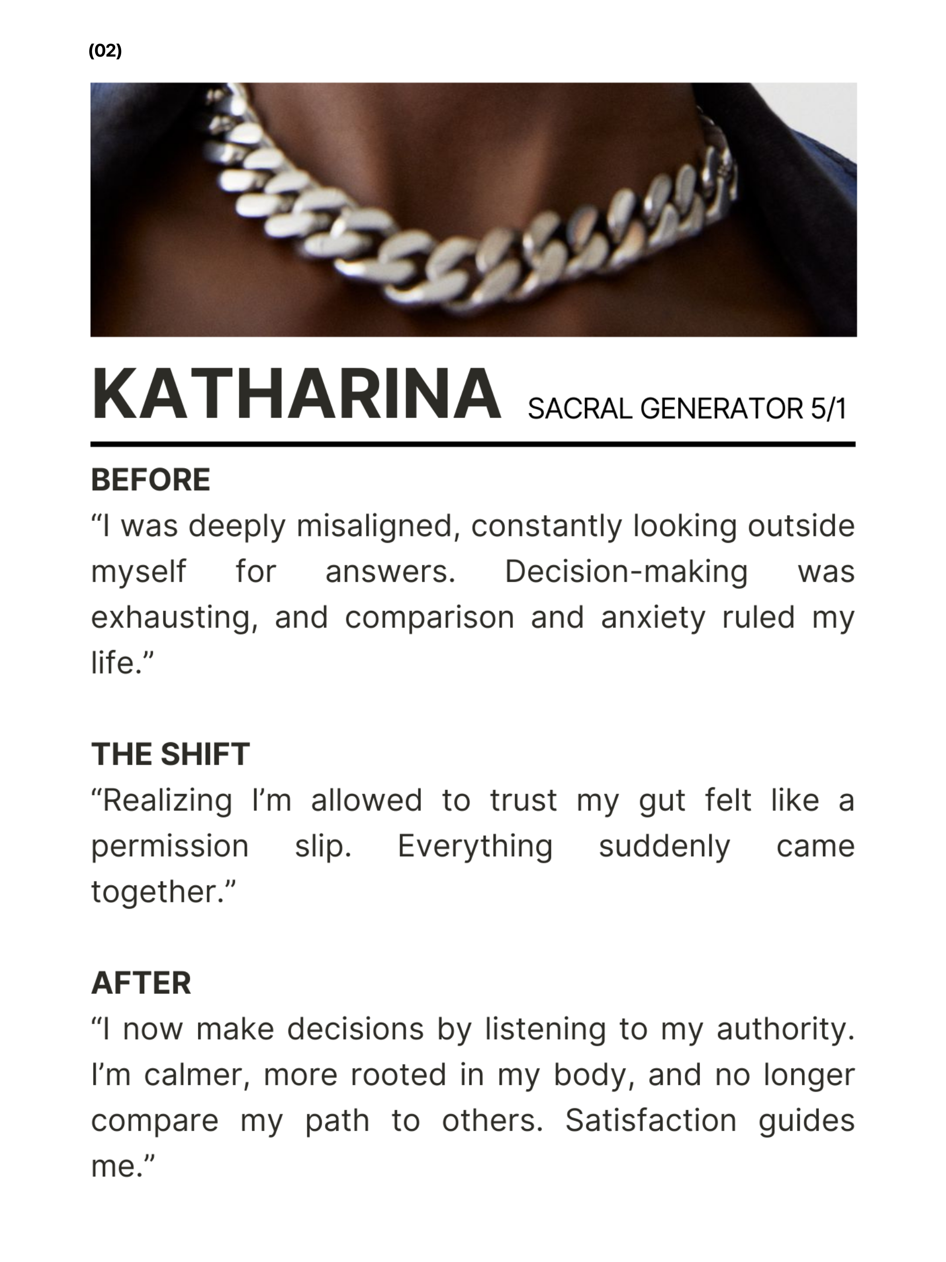 Katharina | Sacral Generator 5/1