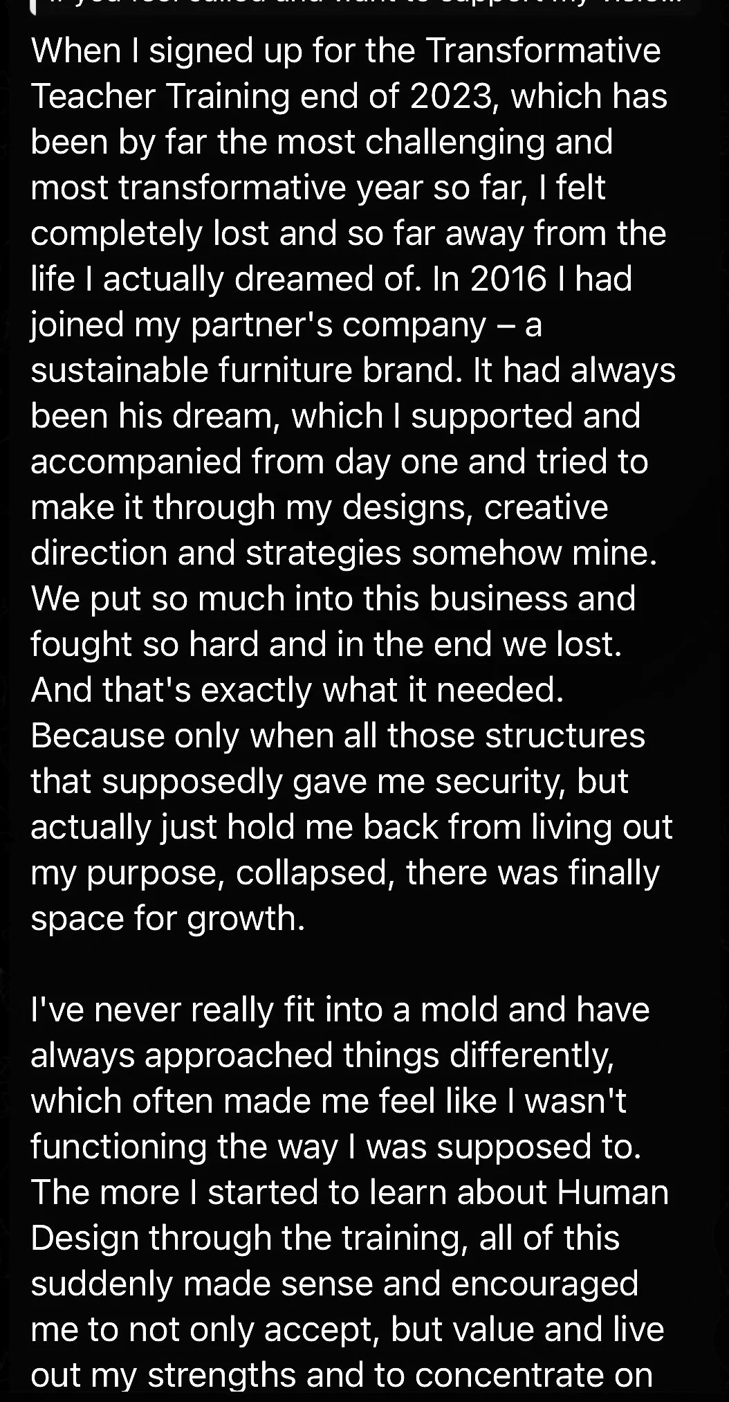 Maike Gabriela Human Design Expert Reader's Training student Feedback