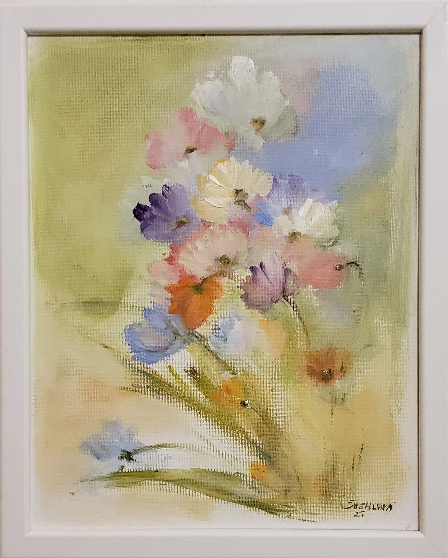 Léto v rozpuku (2025, olej, 25x30 cm)
2.500 Kč