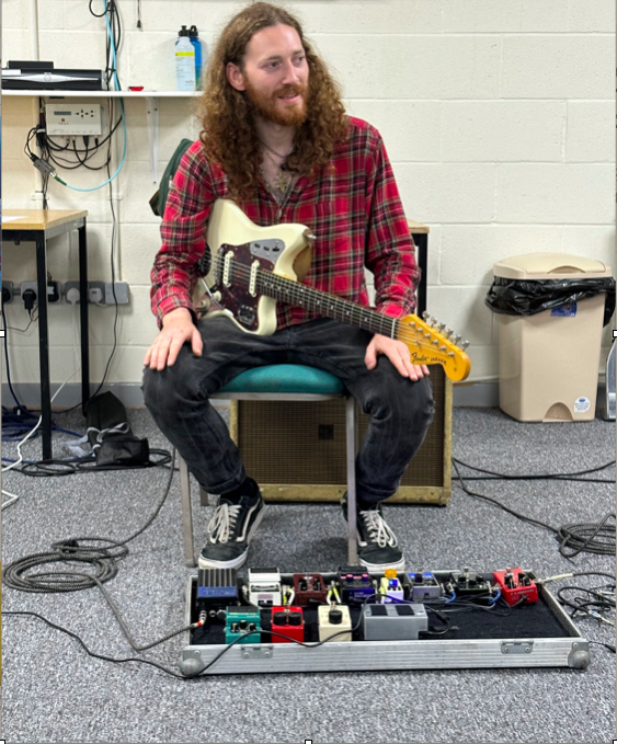 Running a guitar workshop and conversation / Q&A at Crewe Guitar Show - September, 2024