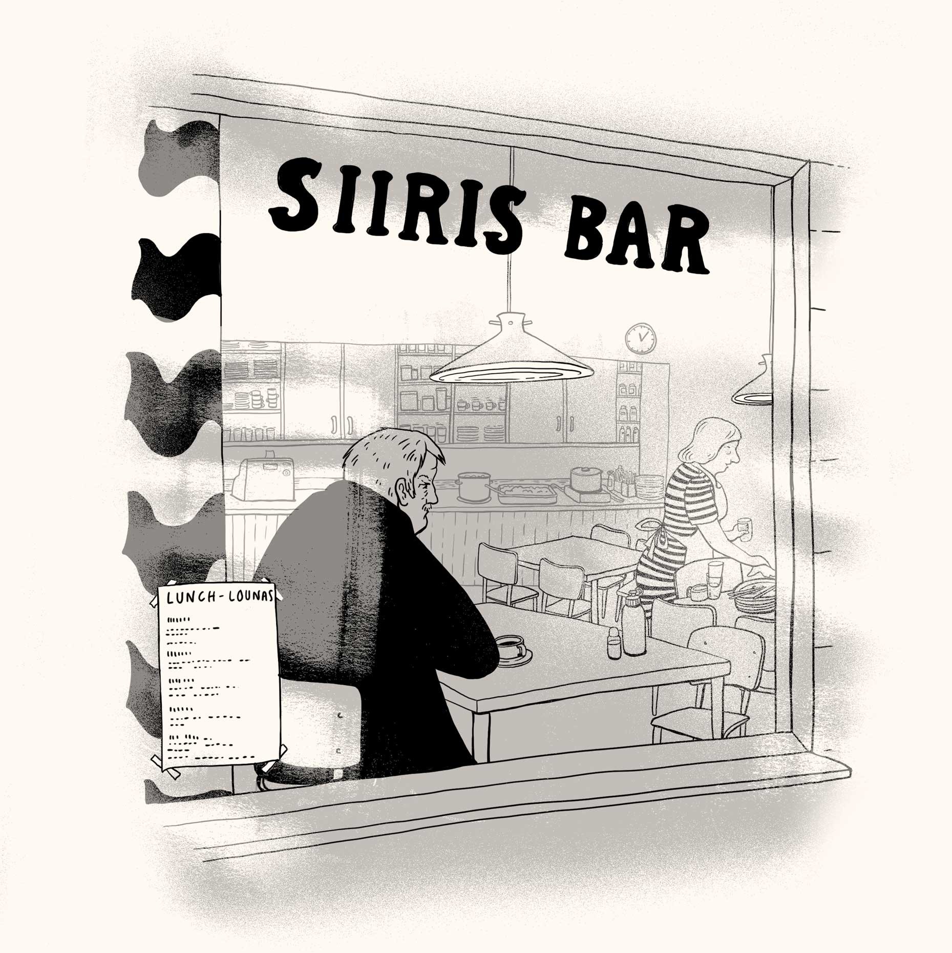 Selkokuvitus Yö nielee päivät -selkokirjaan. Verbal 2025.