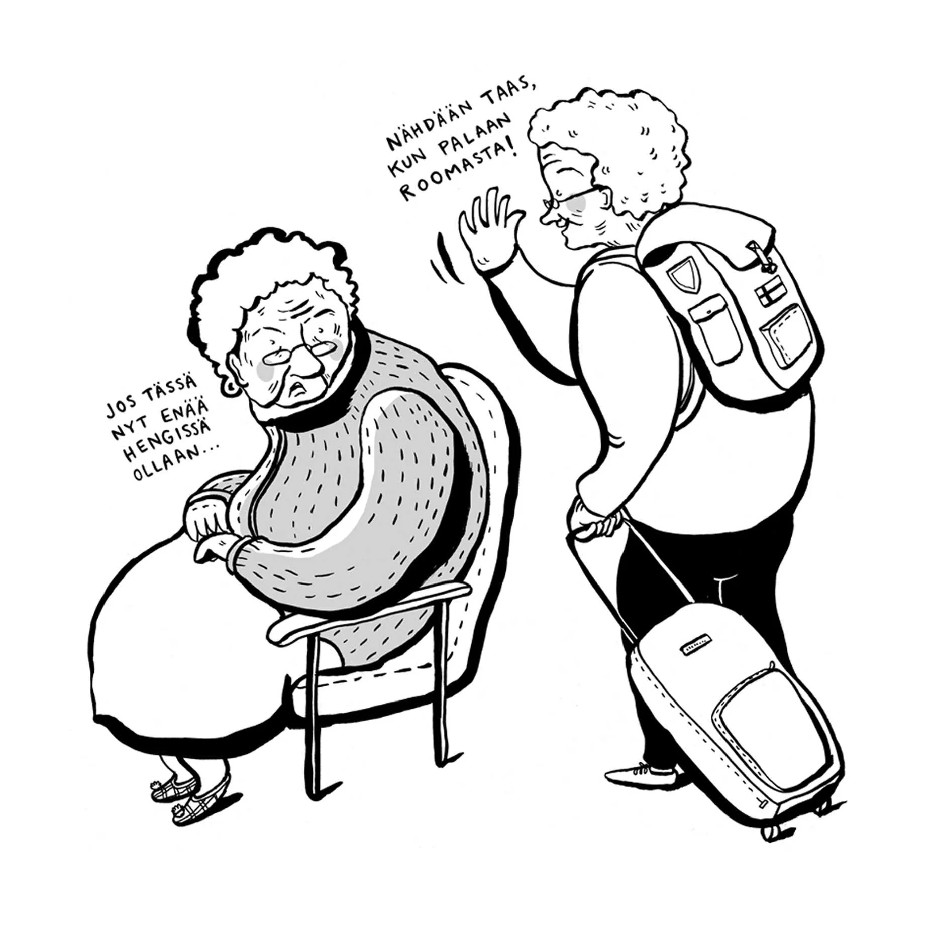 Kuvitukset psykologian oppikirjasarjaan Oivallus 1–5. Otava 2020–2022.