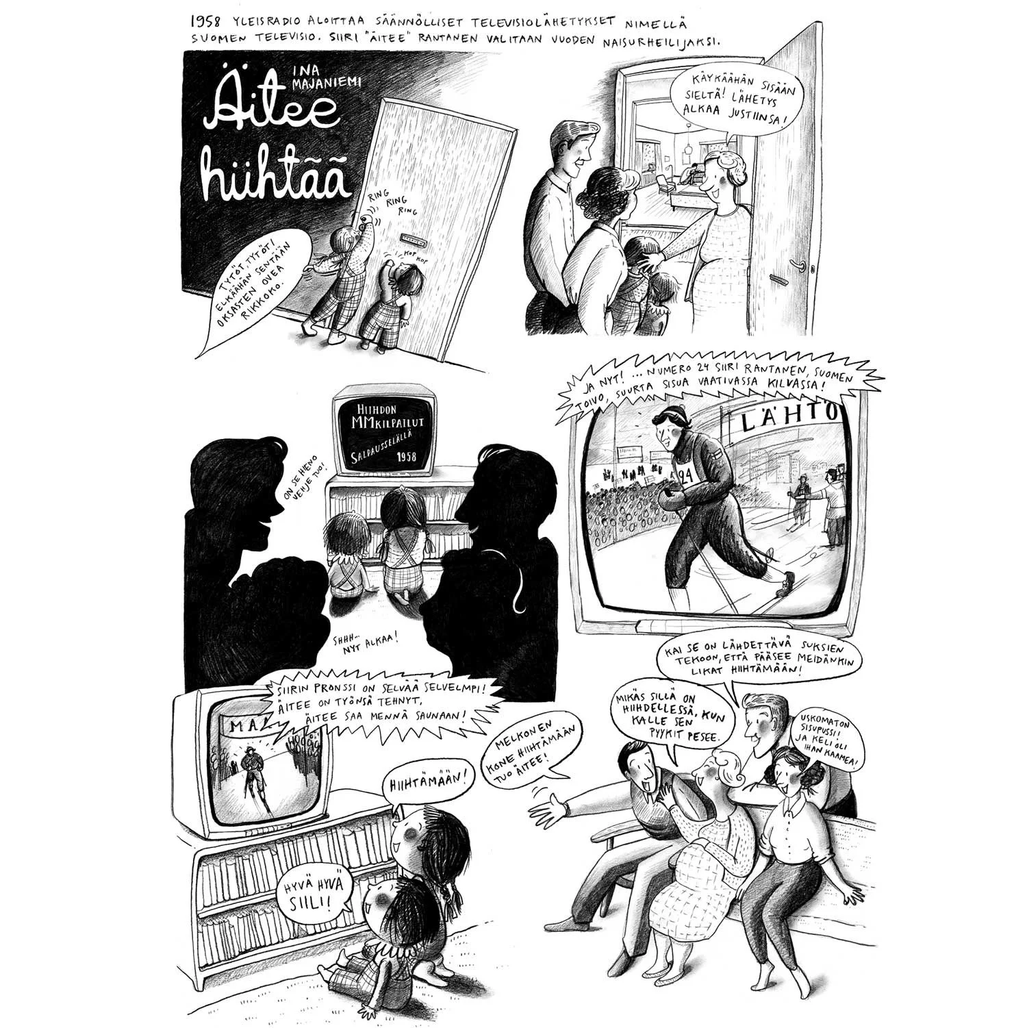 Sarjakuva julkaistu 101 sarjakuvaa Suomesta -⁠teoksessa. Zum Teufel 2017.