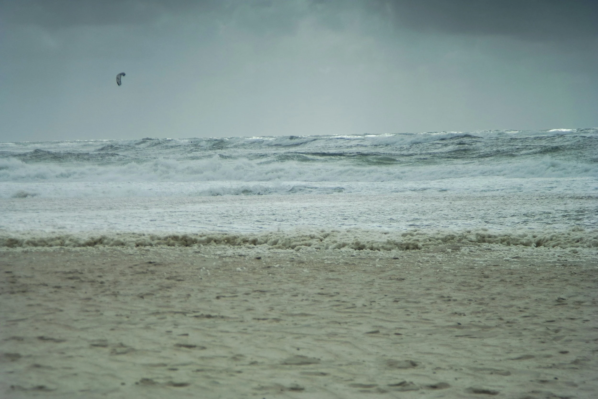 Beach in South Crete during wind.
