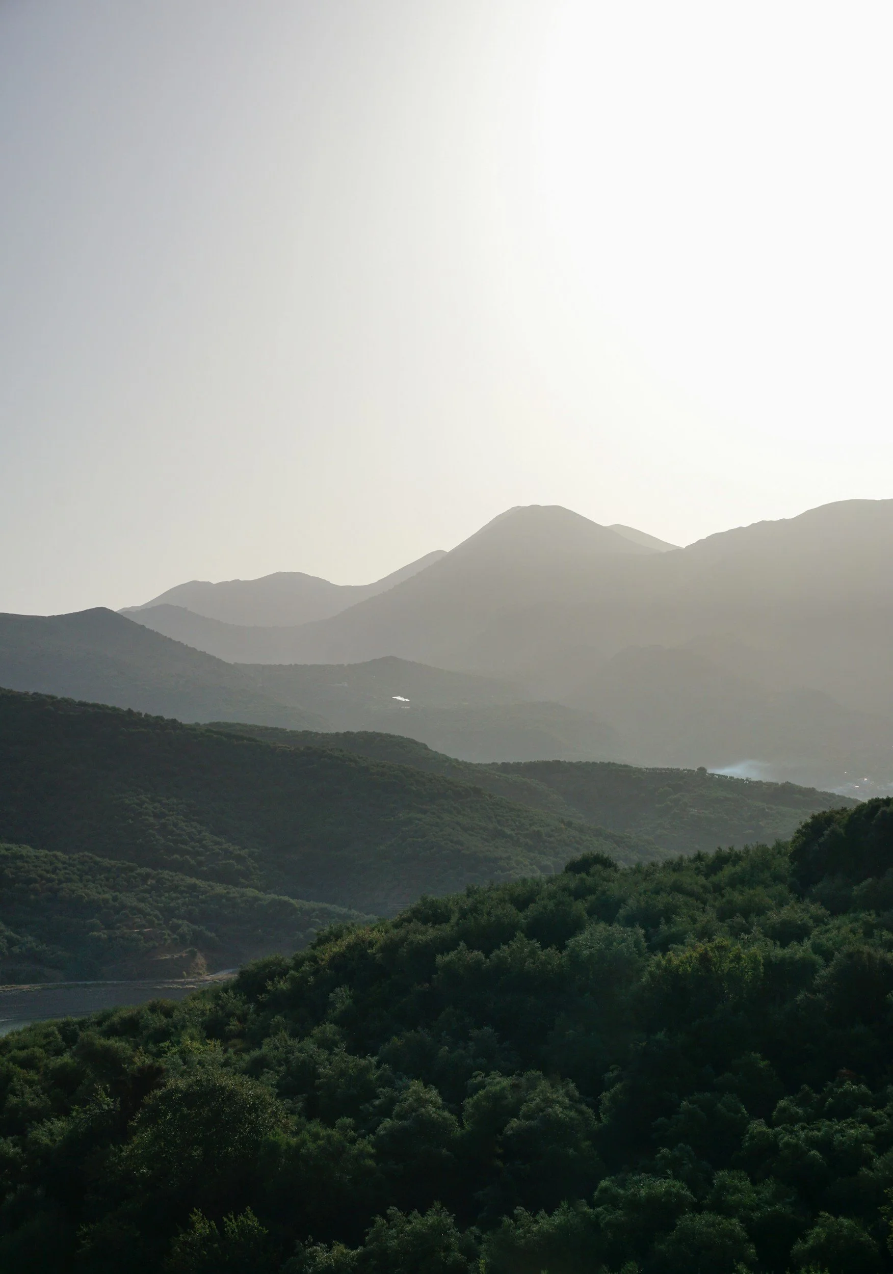 Layered mountain landscape in South Crete