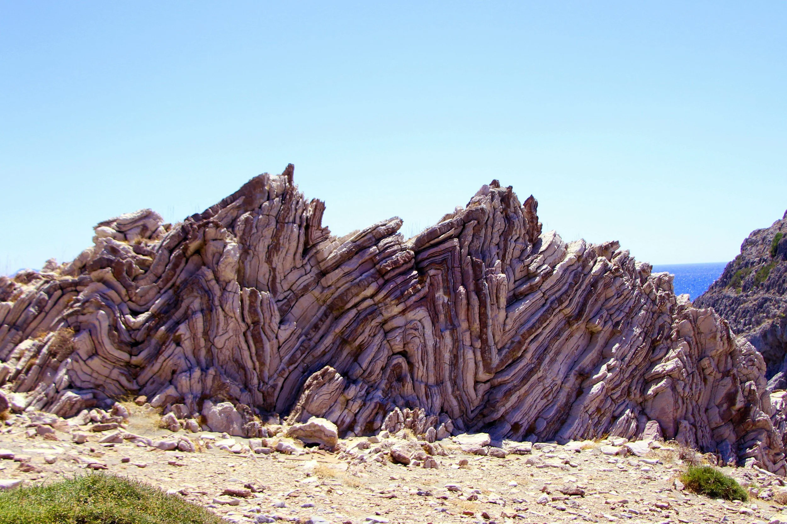 Geological formations called the Apoplystra Folds at Agios Pavlos in South Crete