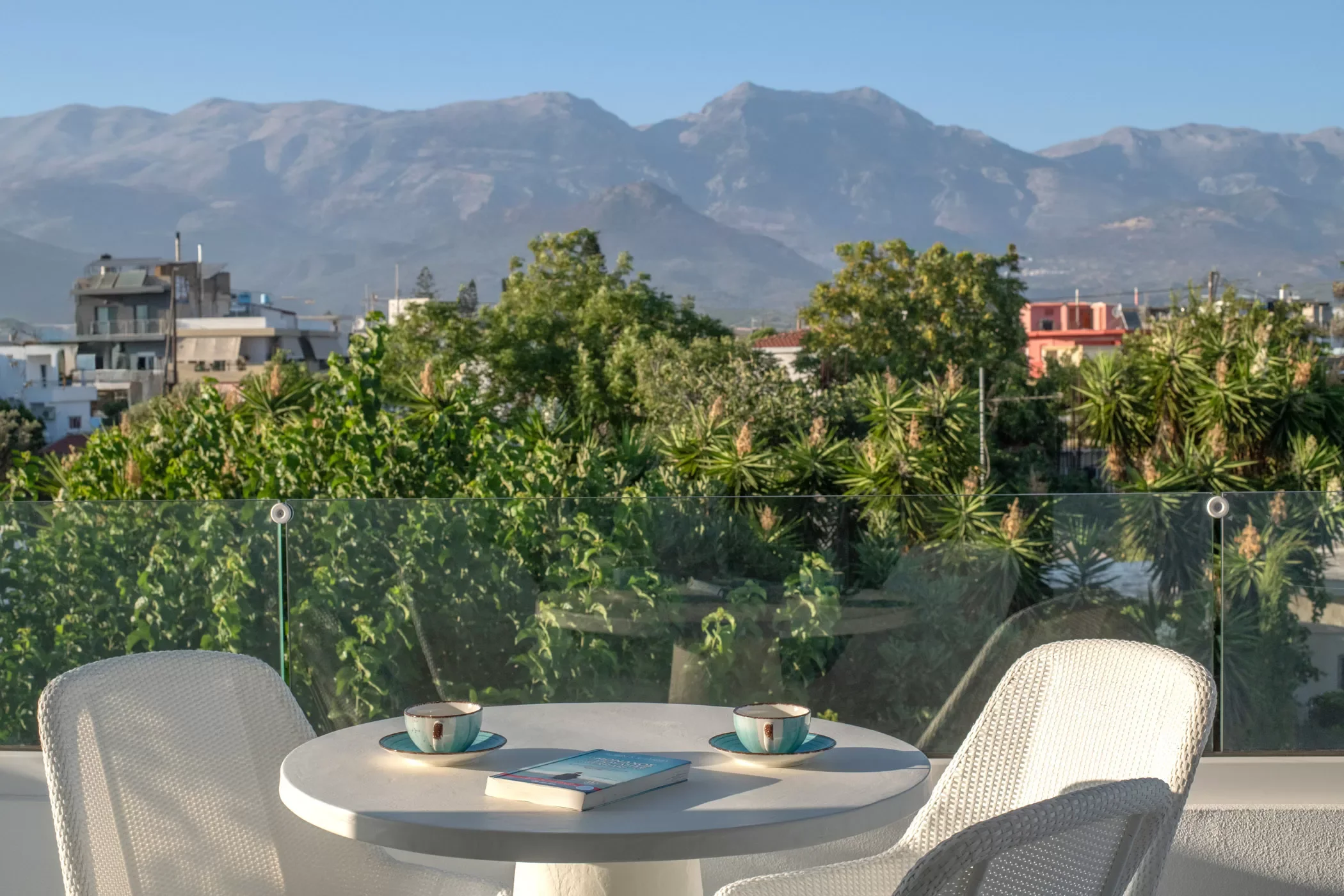 mountains in the background near Matala, Kamilari, Sivas and Messara bay