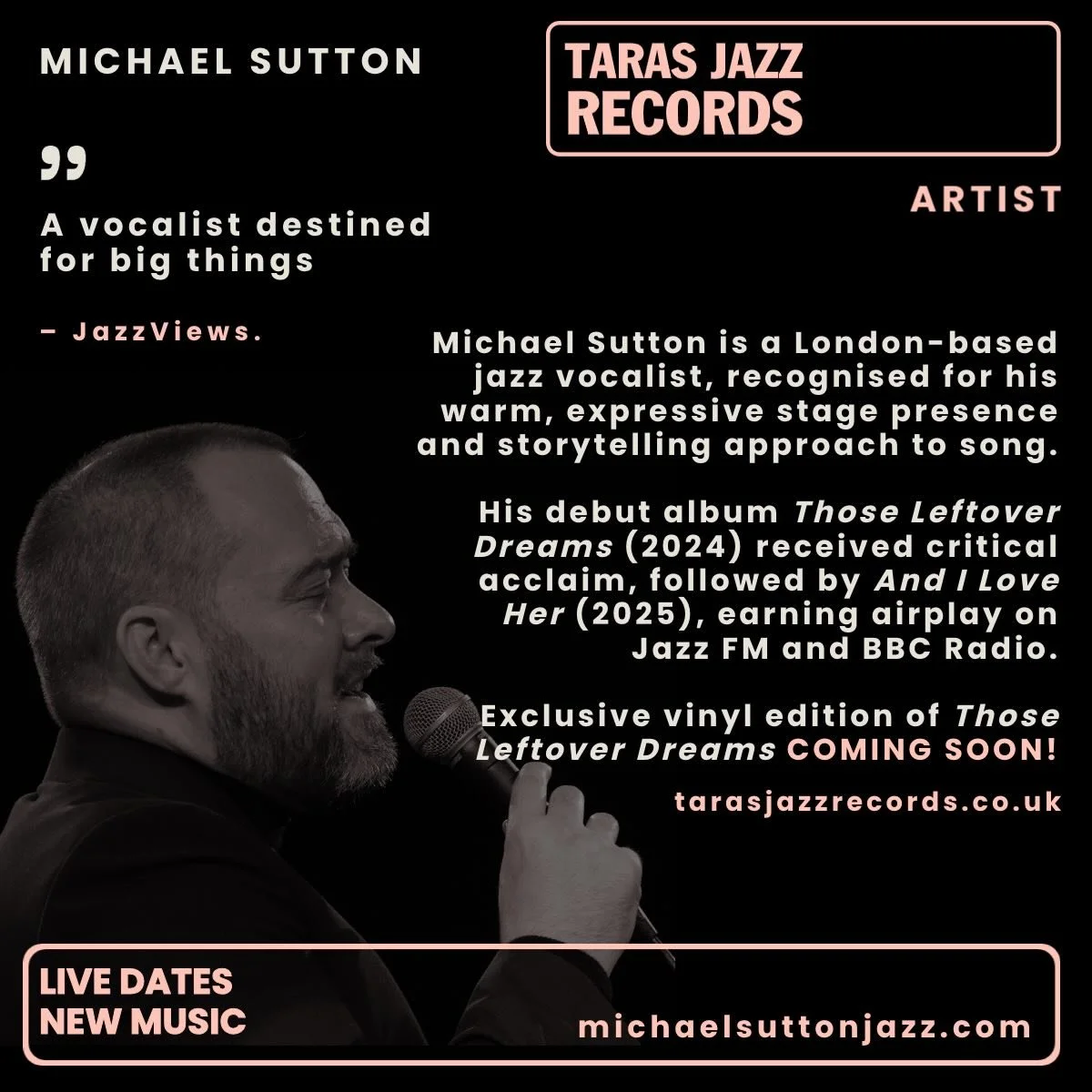 To find out more about Michael Sutton, follow the link 🔗 in the bio. 
.
.
.
.
#jazz #recordlabel #ukmusic #independentmusic #independentrecordlabel
