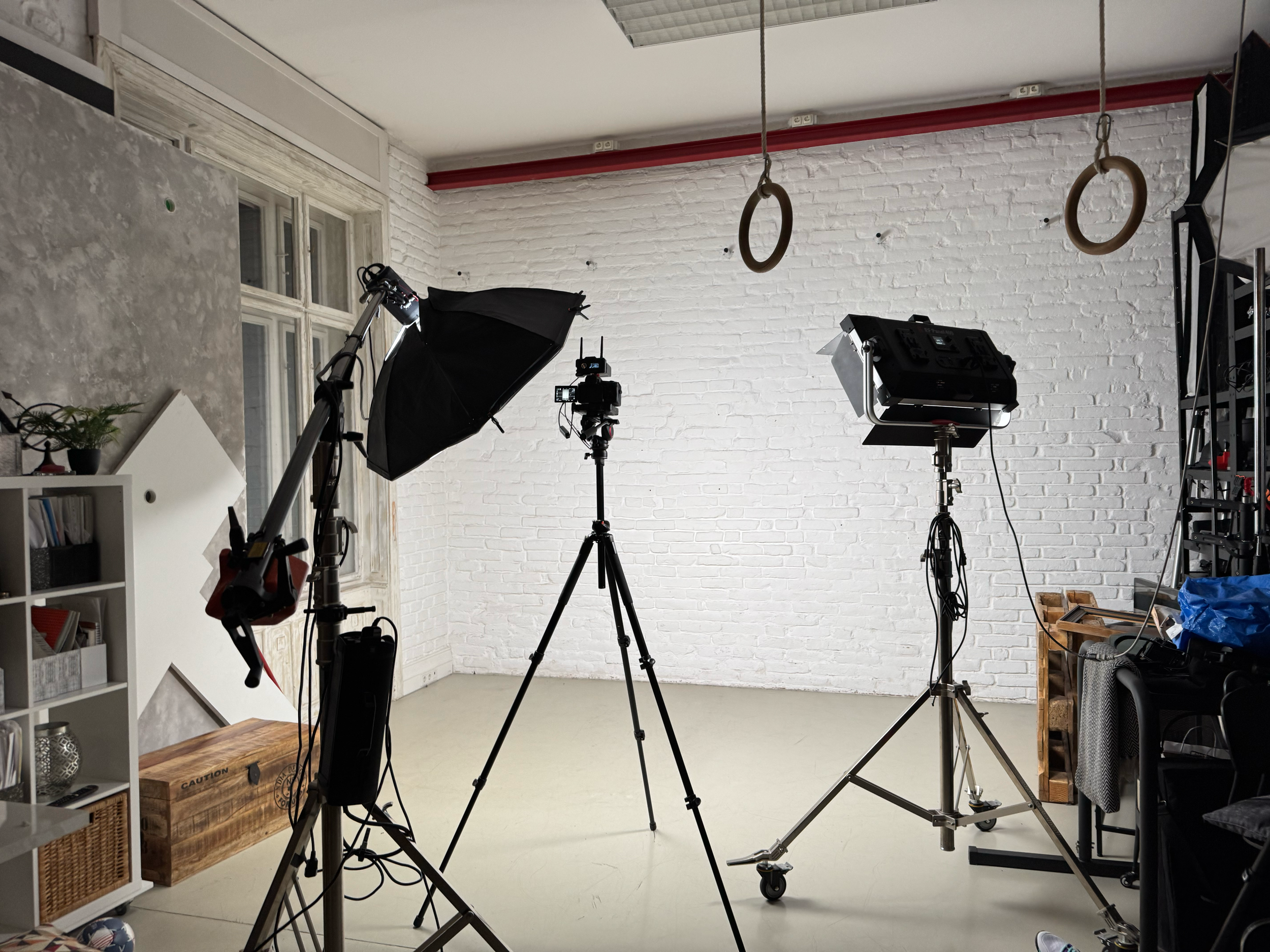 ASICS handball athlete content production multi-camera studio rig setup in Debrecen Hungary — sports photography Ballo Studio