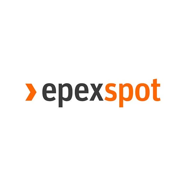 EPEX SPOT grey and orange wordmark with chevron European power exchange client logo — business portraits Ballo Studio