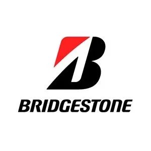 Bridgestone logo with a stylized 'B' in red and black.