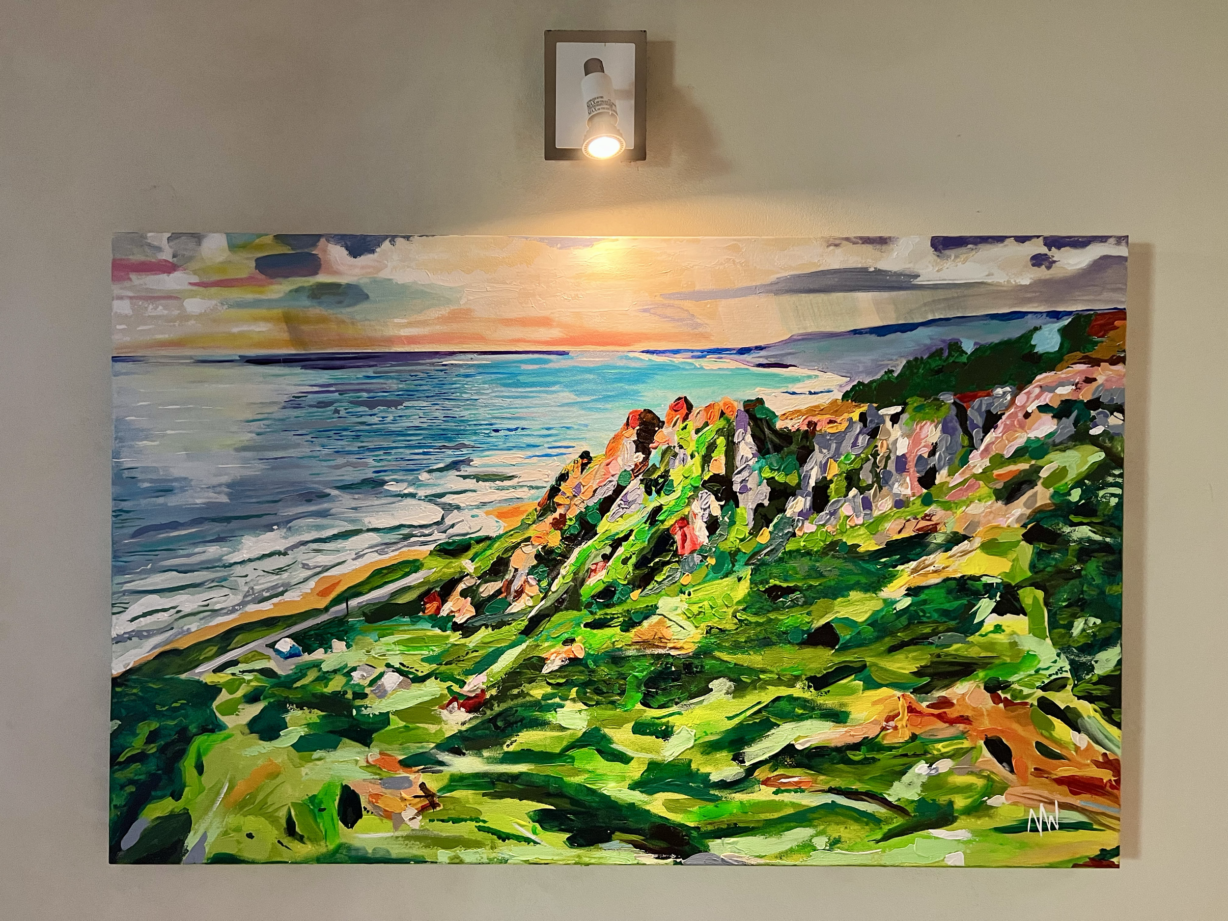 "Morning Showers & The Sleeping Giant"
Acrylic on Canvas
24" x 48"
SOLD