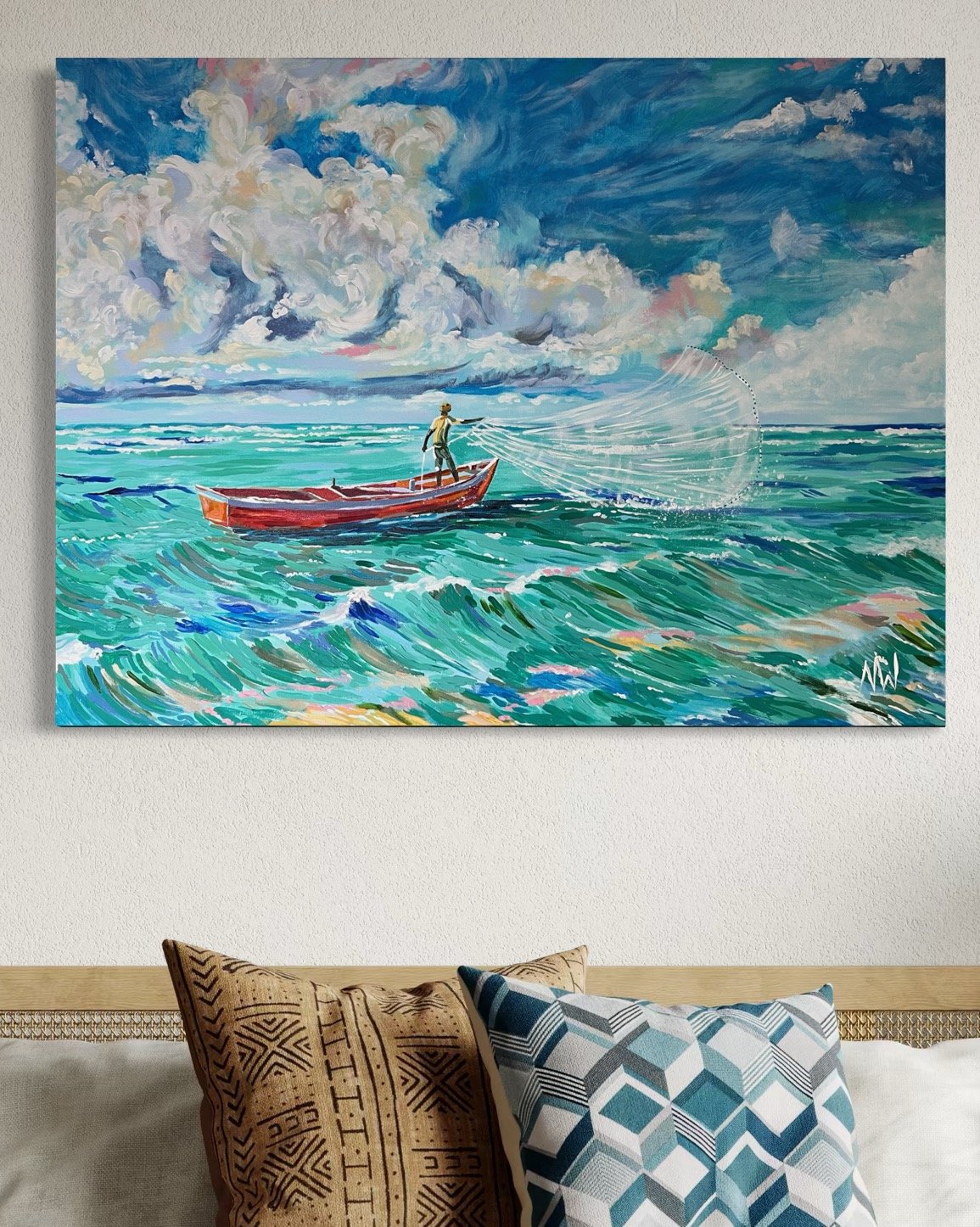 "Fisherman’s Cast IV"
Acrylic on Canvas
40” x 30”
BBD$6,000.00/USD$3,000.00