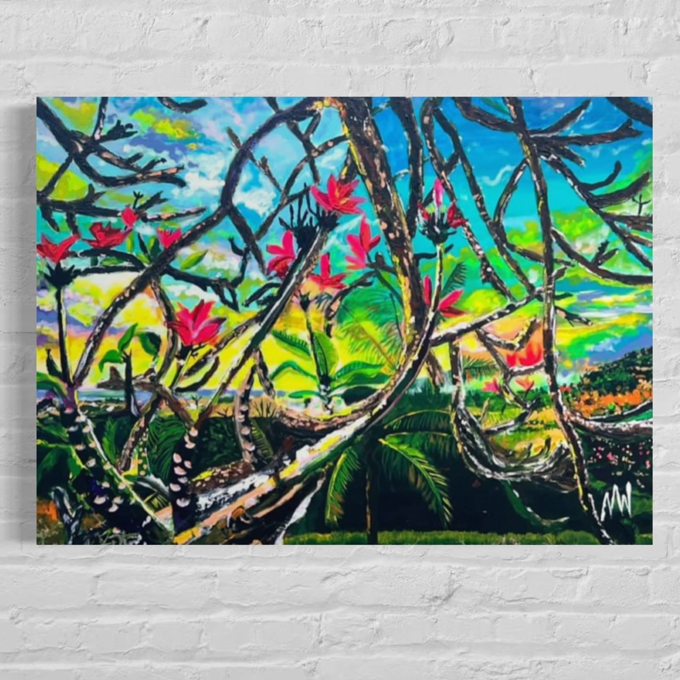 "Frangipani Rise" 
Acrylic on Canvas
48" x 36"
SOLD