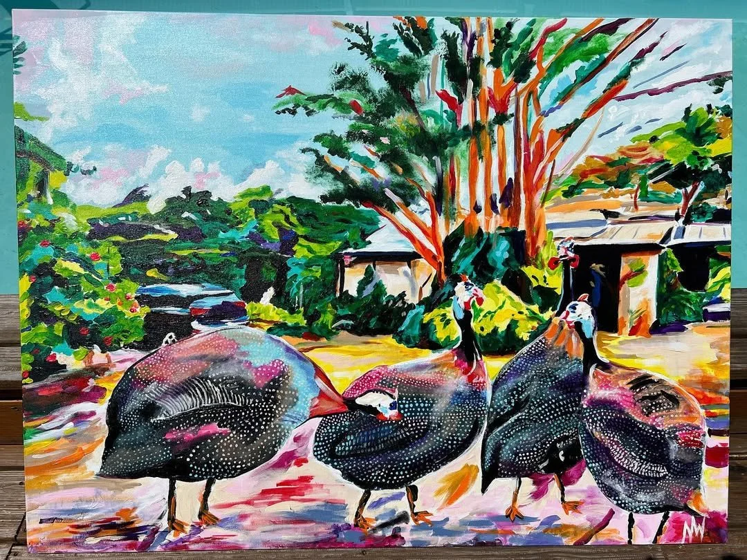 "Chimbo Guineas"
Acrylic on Canvas
48” x 36” 
SOLD