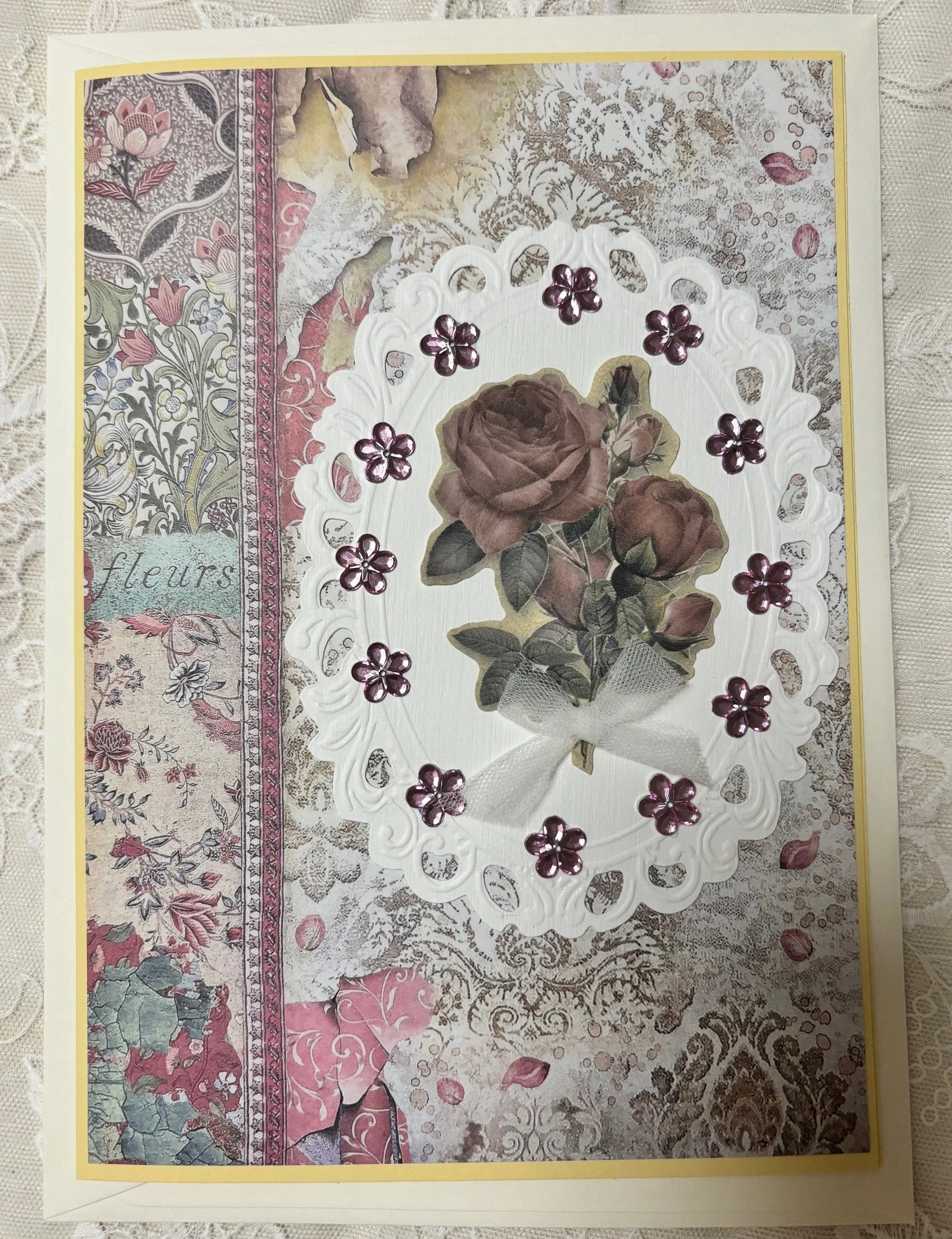 Romantische Karte Rosenstrauss