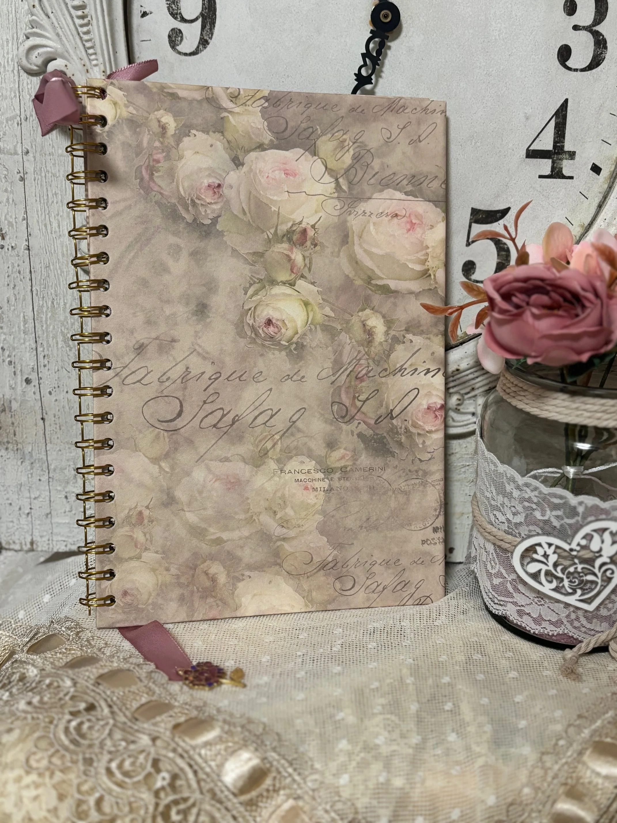 Notizbuch mit Spiralbindung "Roses"