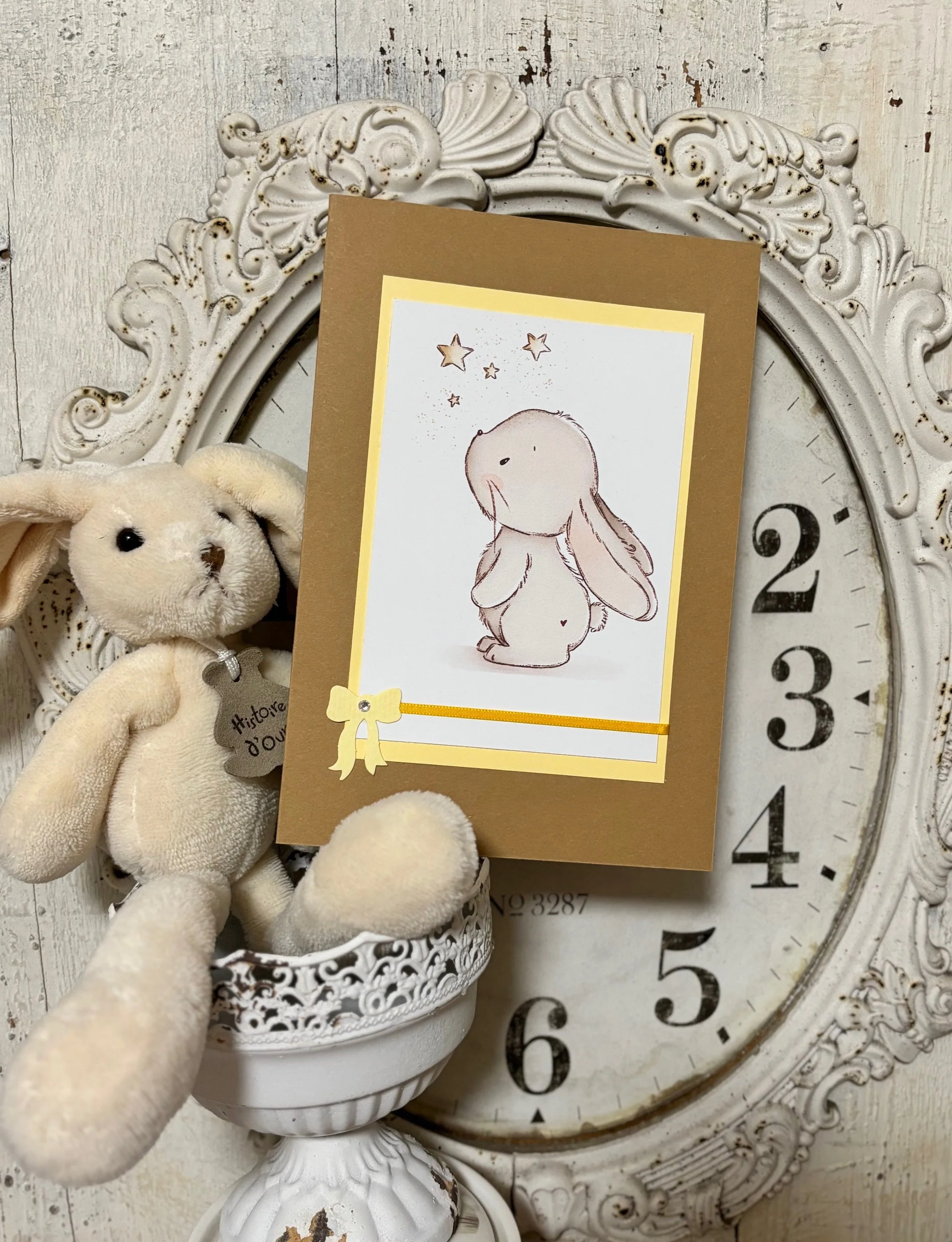 Glückwünsche zur Geburt süsser Hase