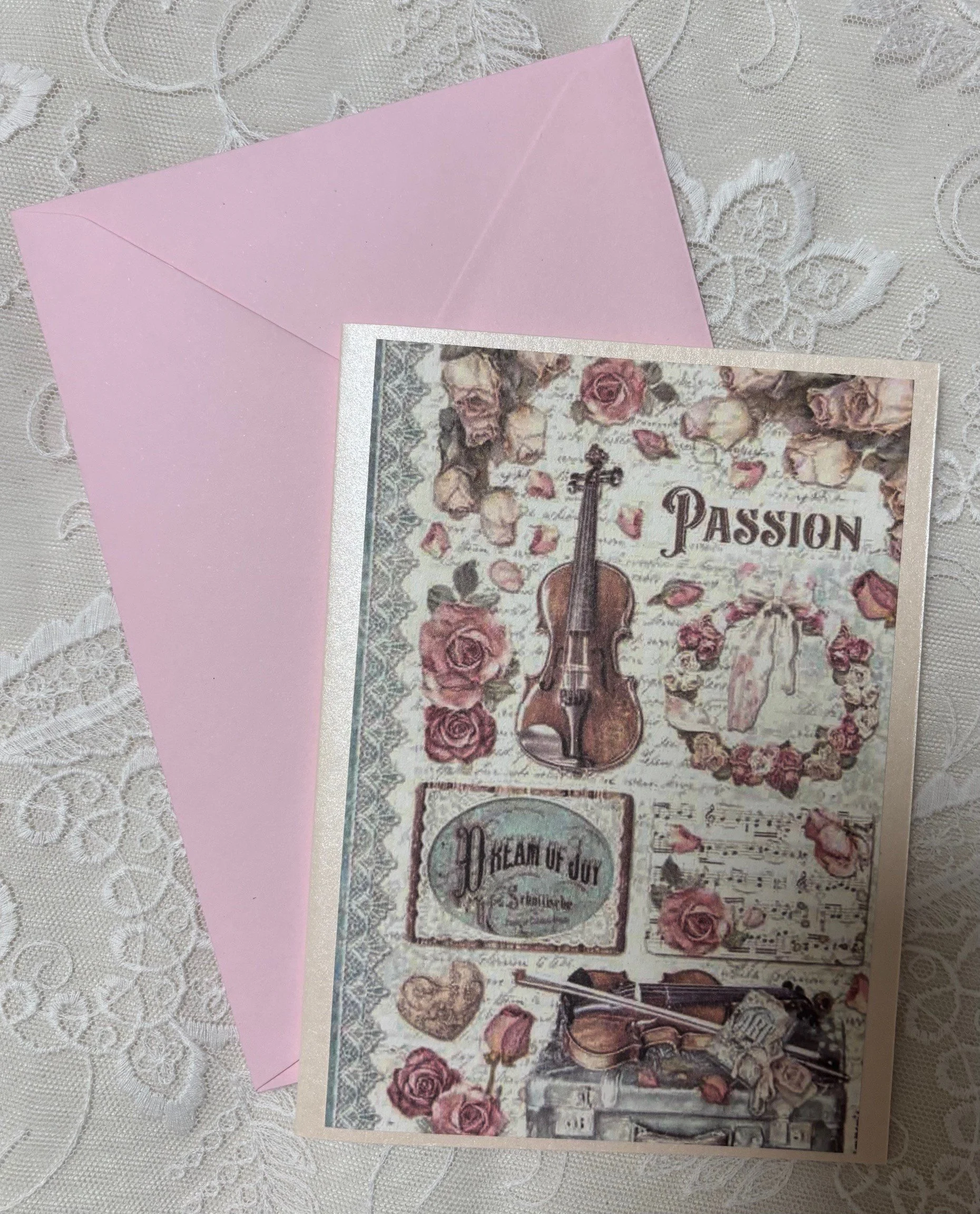 Romantische Karte Violine