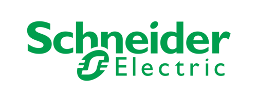 Logo for Schneider Electric med grøn og sort tekst