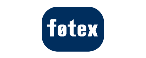 Fotek logo med blå baggrund og hvid skrift.