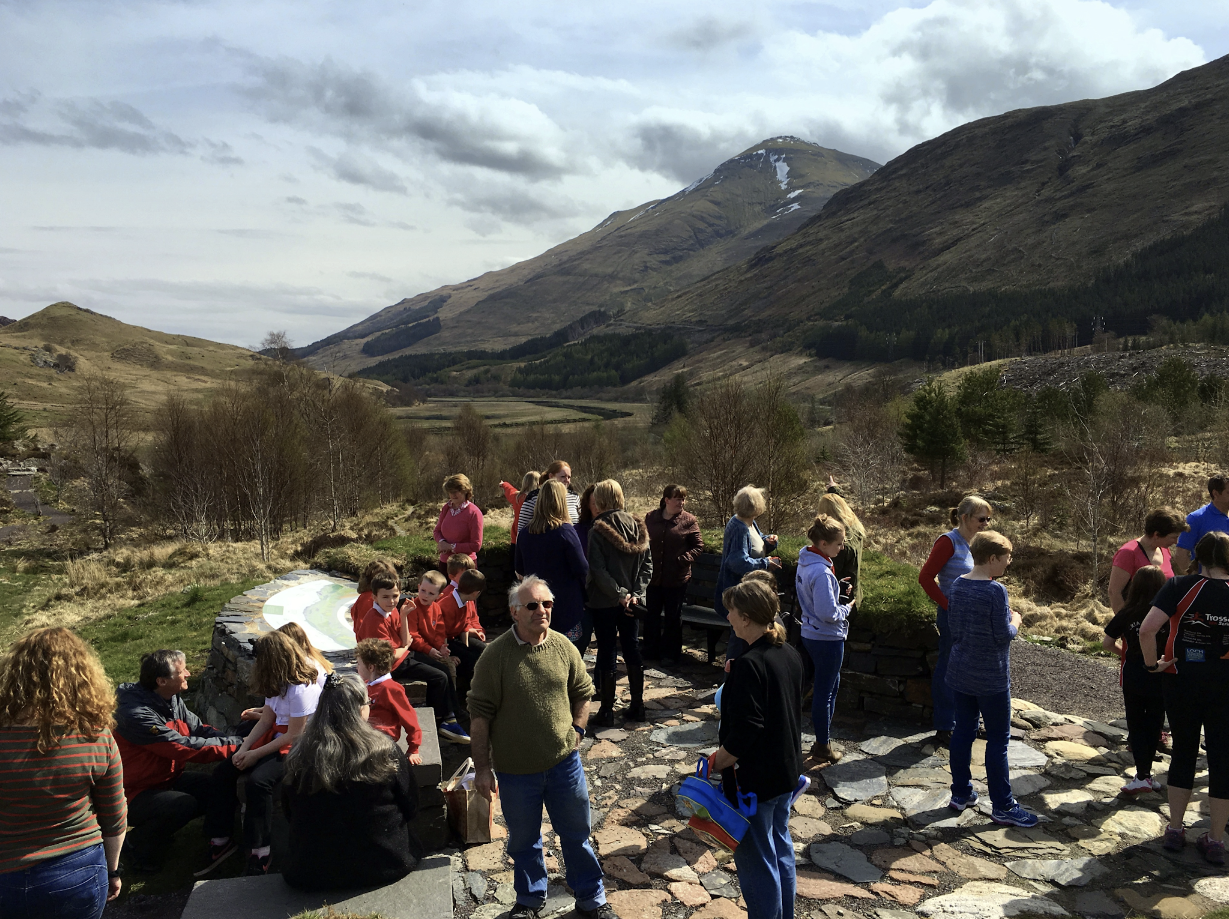 local people at the opening of Crianlarich path network