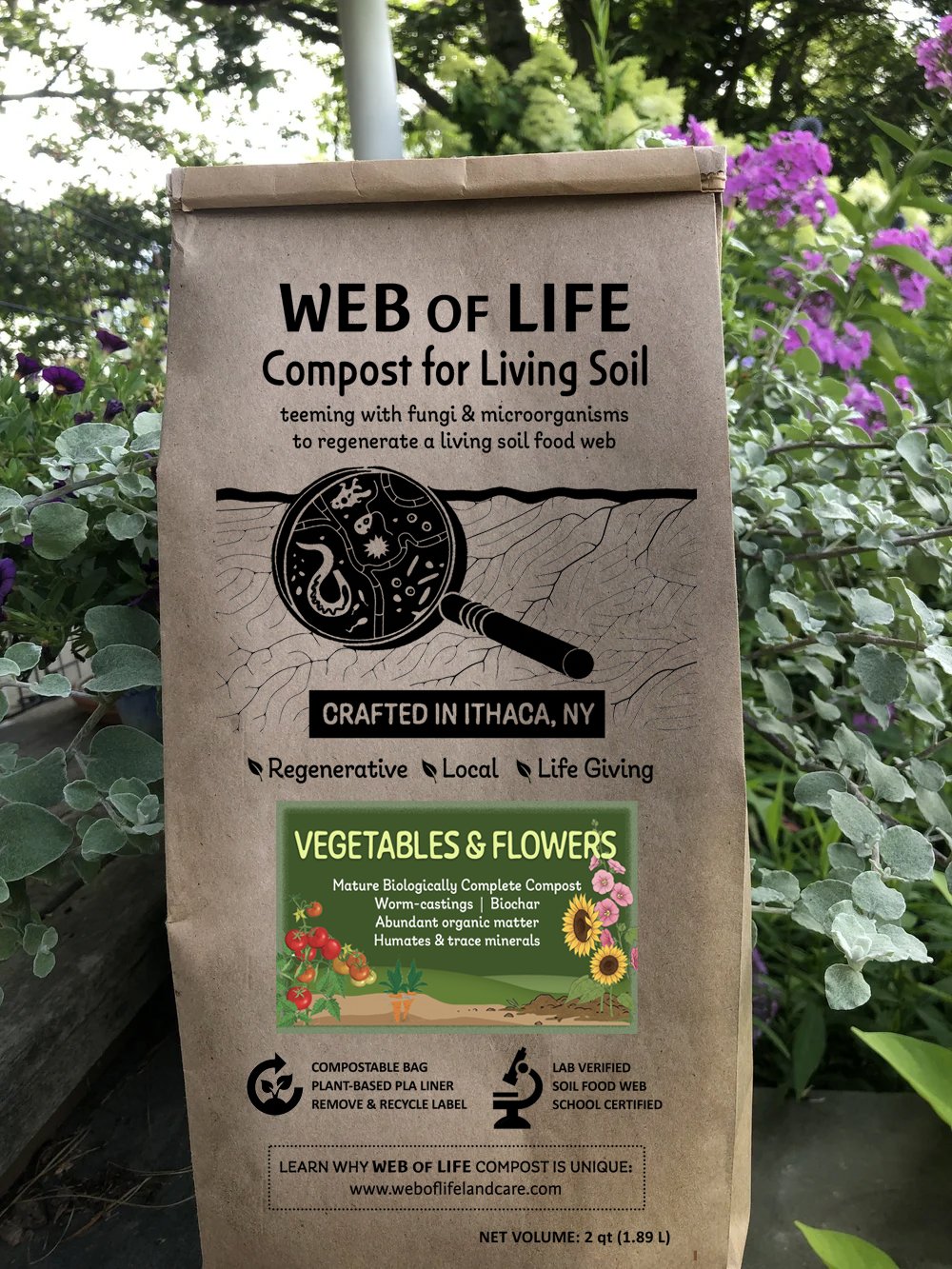Web of Life Biological Compost: Vegetables & Flowers