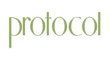 The word 'protocol' written in green lowercase letters.