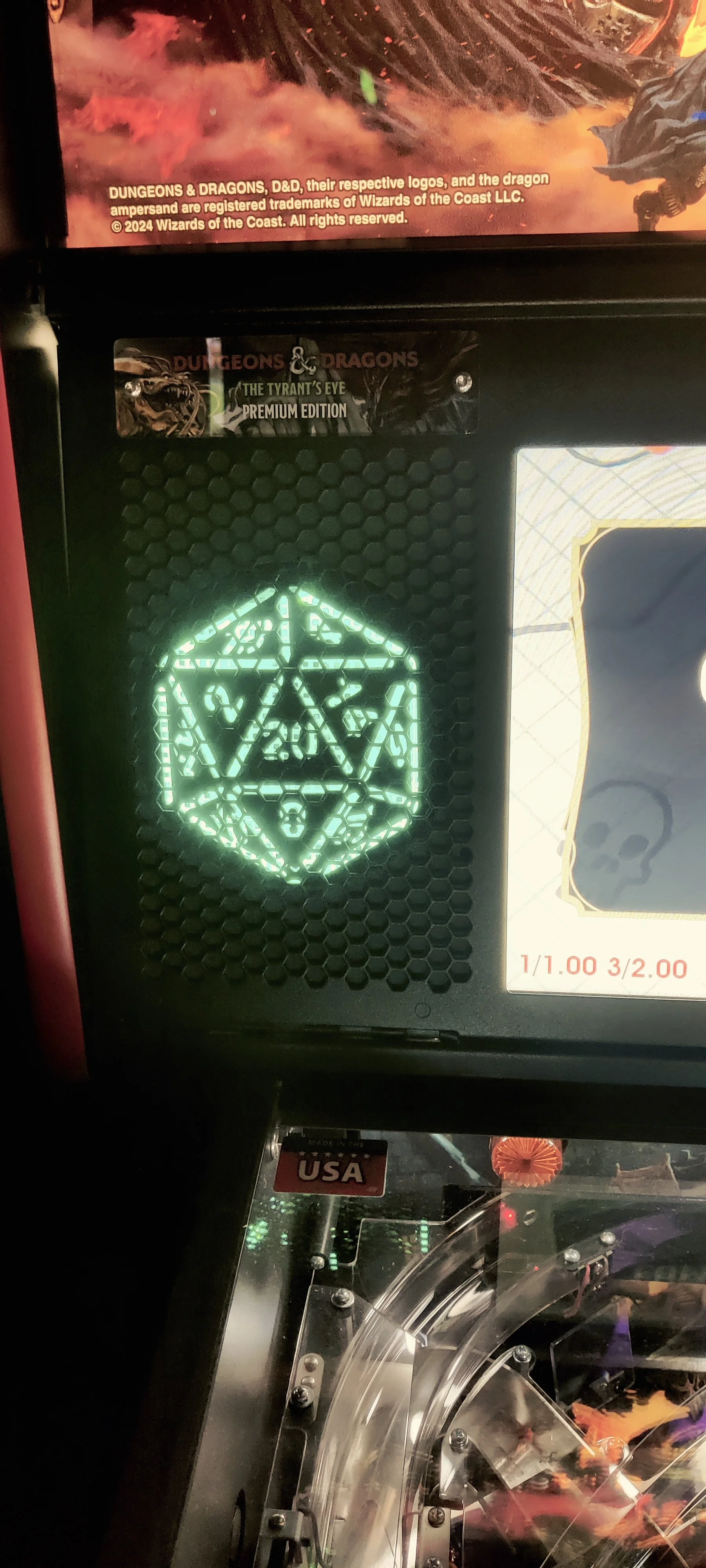 Dungeons & Dragons Pinball D20 round Speaker Inserts