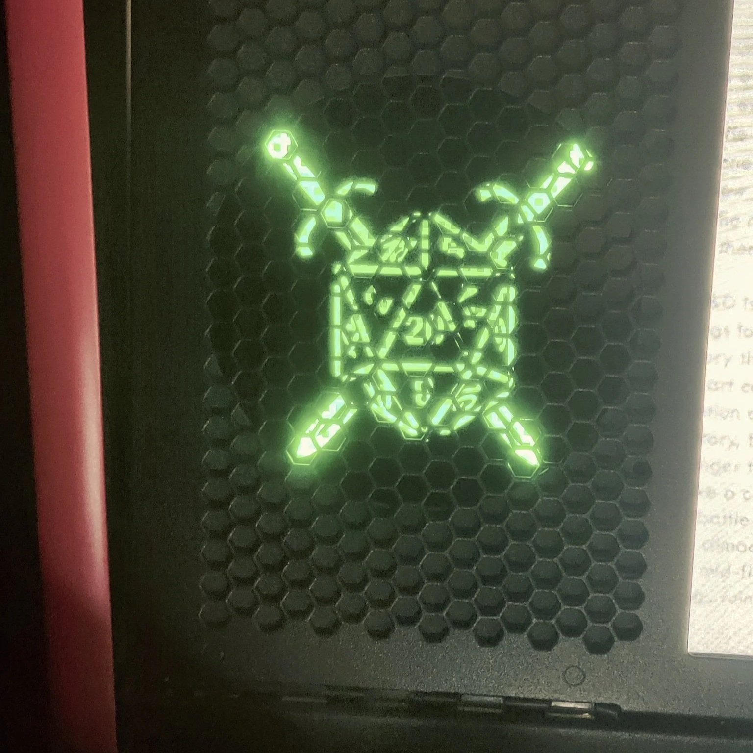 Dungeons and Dragons D20 swords round speaker inserts